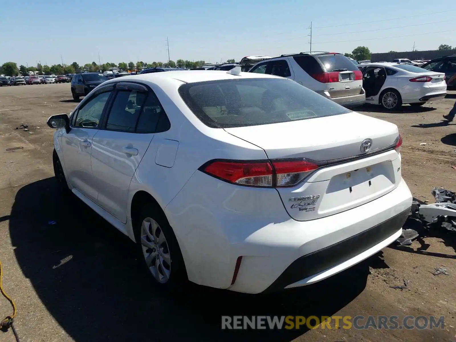 3 Photograph of a damaged car JTDEPRAE8LJ029583 TOYOTA COROLLA 2020