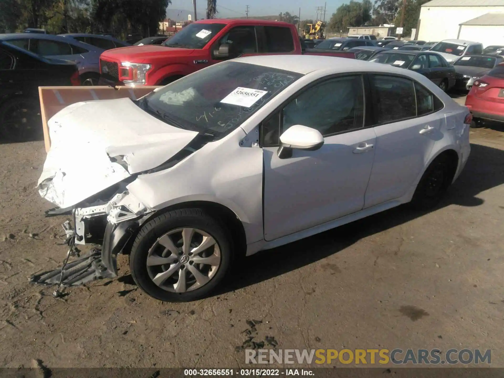 2 Photograph of a damaged car JTDEPRAE8LJ029843 TOYOTA COROLLA 2020