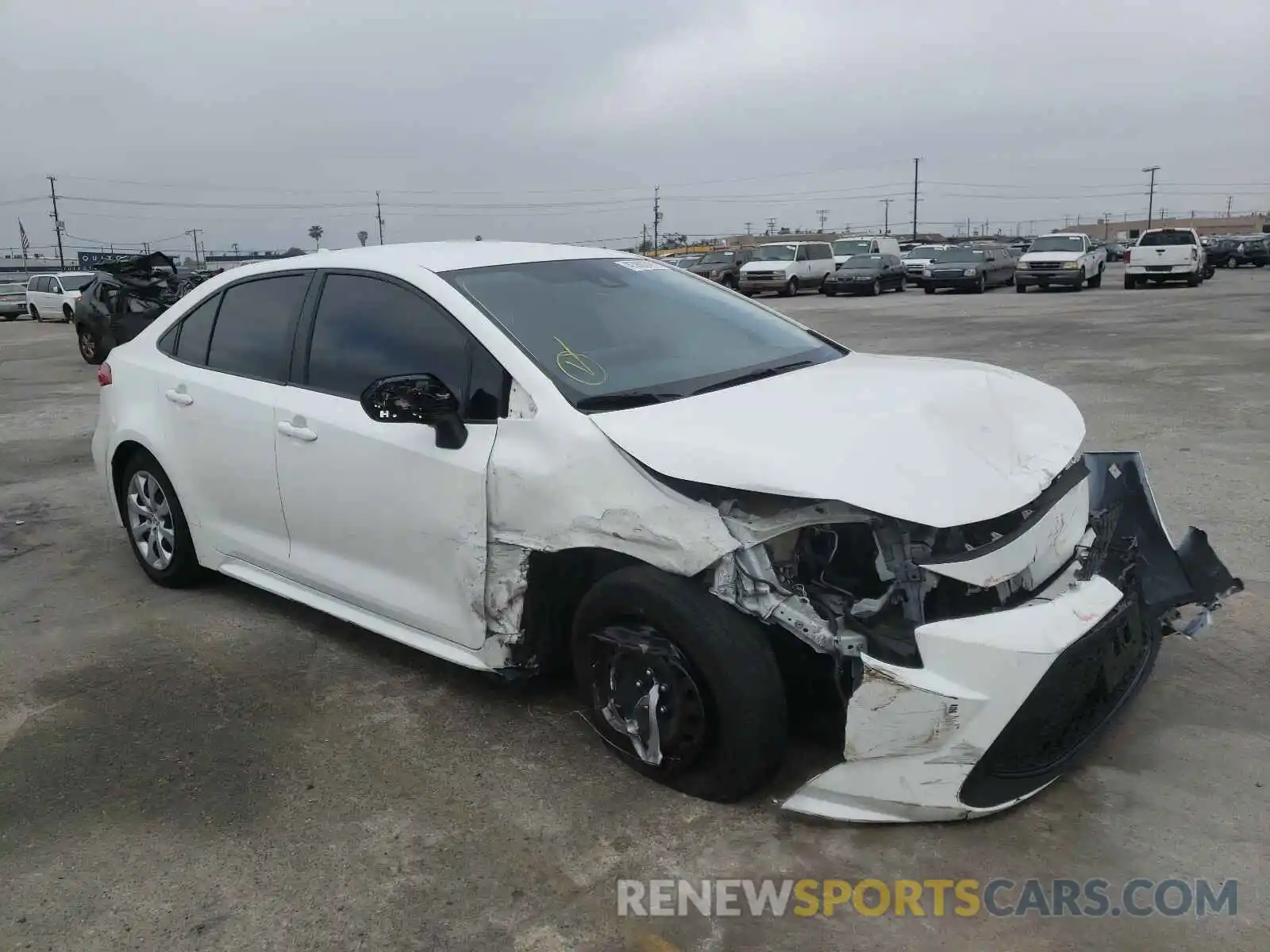 1 Photograph of a damaged car JTDEPRAE8LJ030135 TOYOTA COROLLA 2020