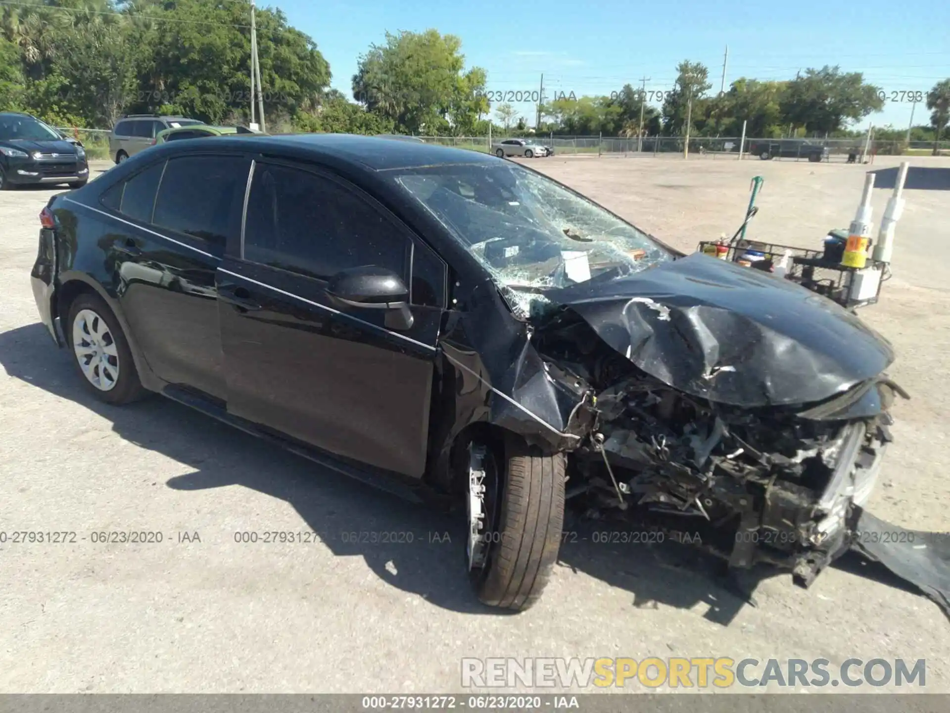 1 Photograph of a damaged car JTDEPRAE8LJ032063 TOYOTA COROLLA 2020