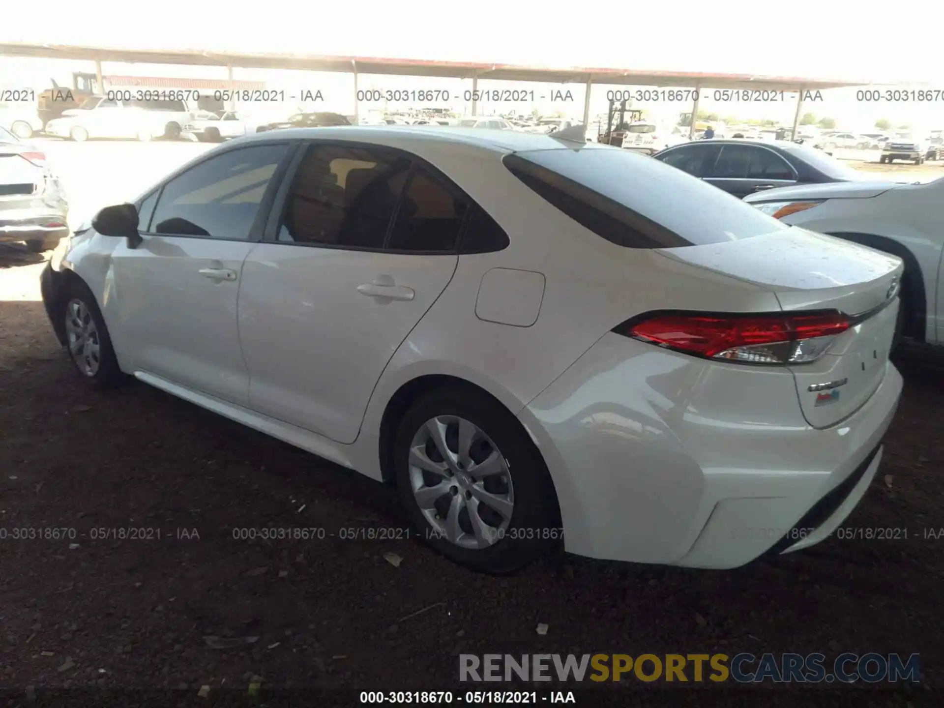 3 Photograph of a damaged car JTDEPRAE8LJ032371 TOYOTA COROLLA 2020