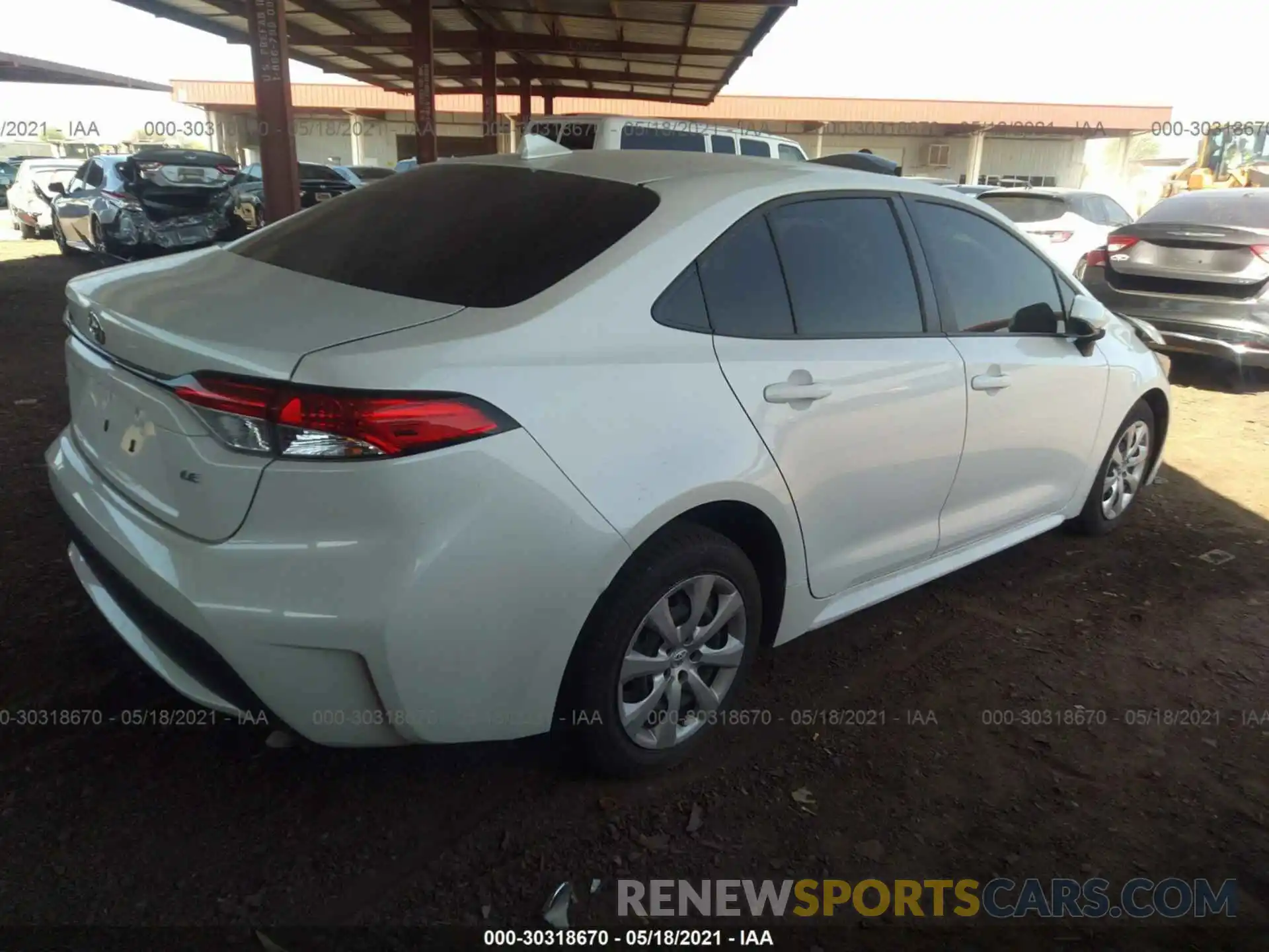 4 Photograph of a damaged car JTDEPRAE8LJ032371 TOYOTA COROLLA 2020