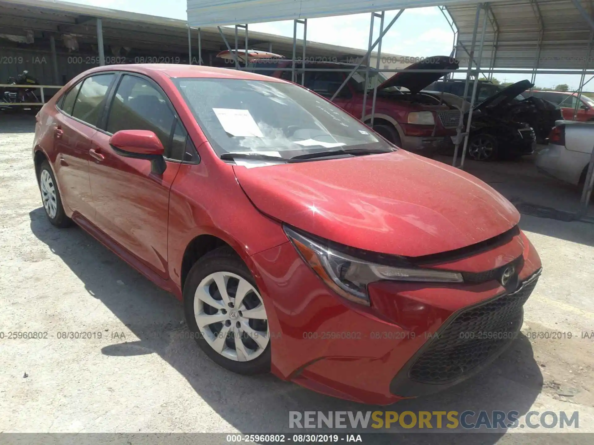 1 Photograph of a damaged car JTDEPRAE8LJ032404 TOYOTA COROLLA 2020