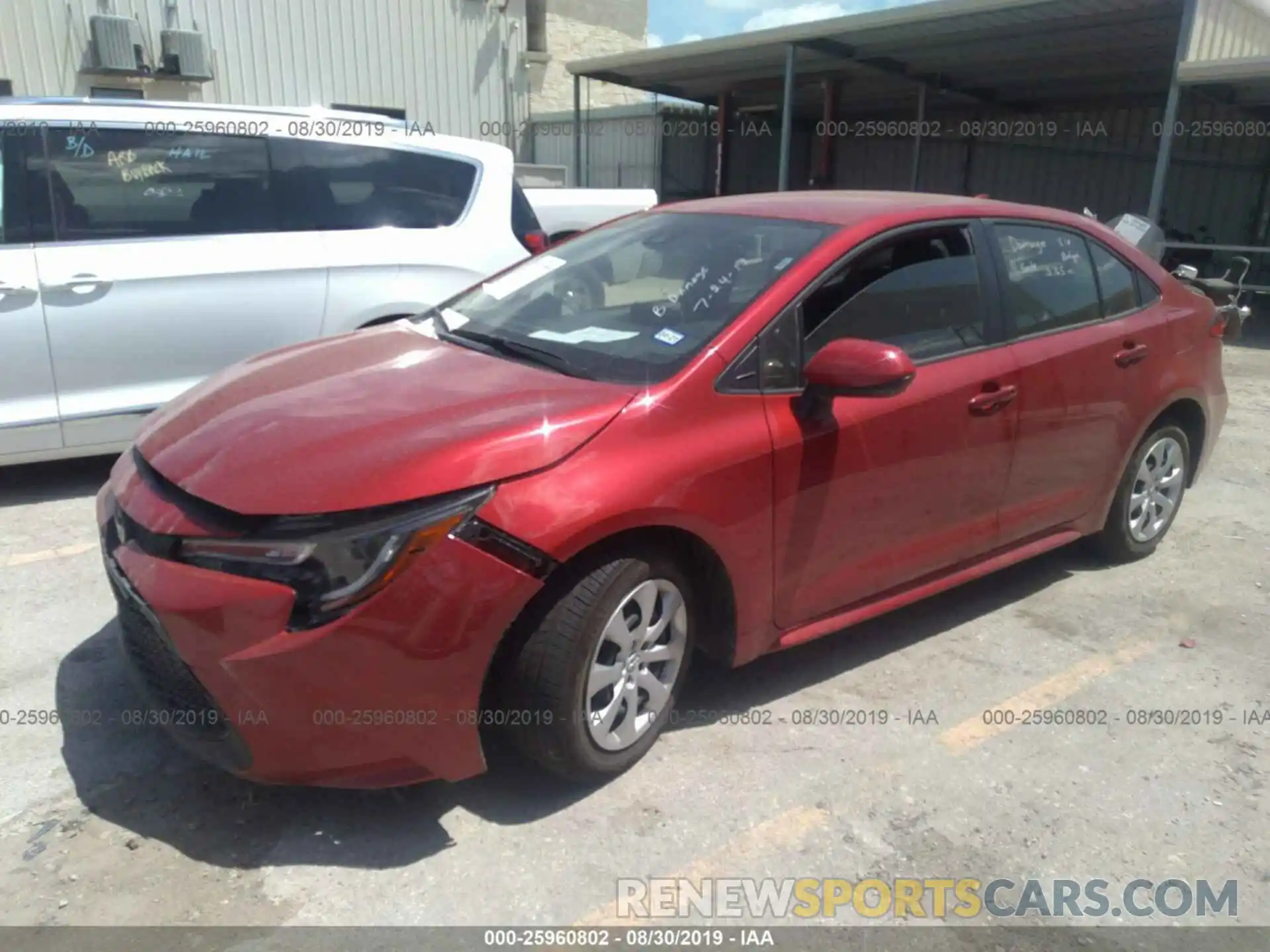 2 Photograph of a damaged car JTDEPRAE8LJ032404 TOYOTA COROLLA 2020