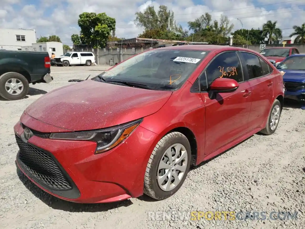 2 Photograph of a damaged car JTDEPRAE8LJ032662 TOYOTA COROLLA 2020