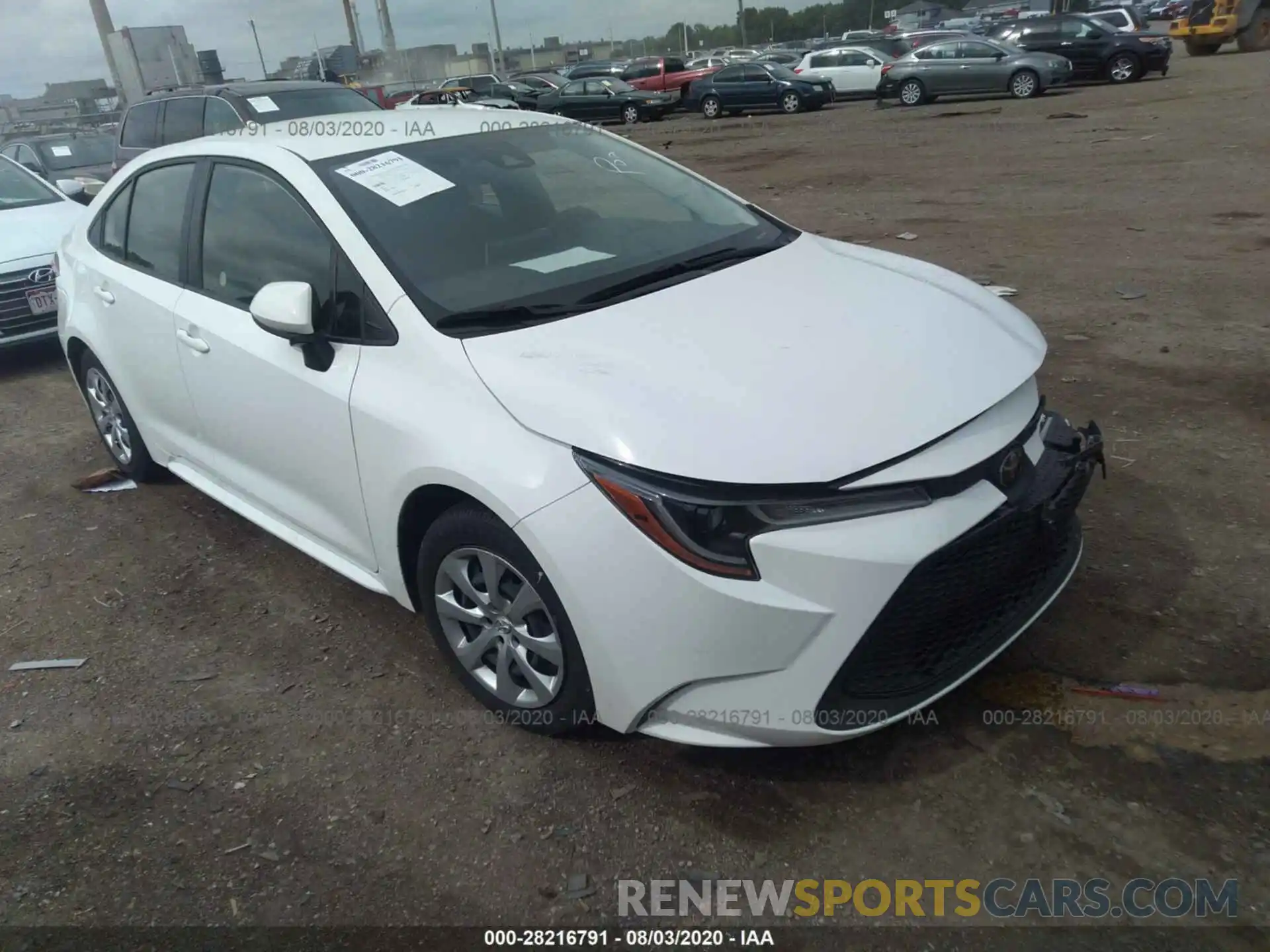 1 Photograph of a damaged car JTDEPRAE8LJ033018 TOYOTA COROLLA 2020