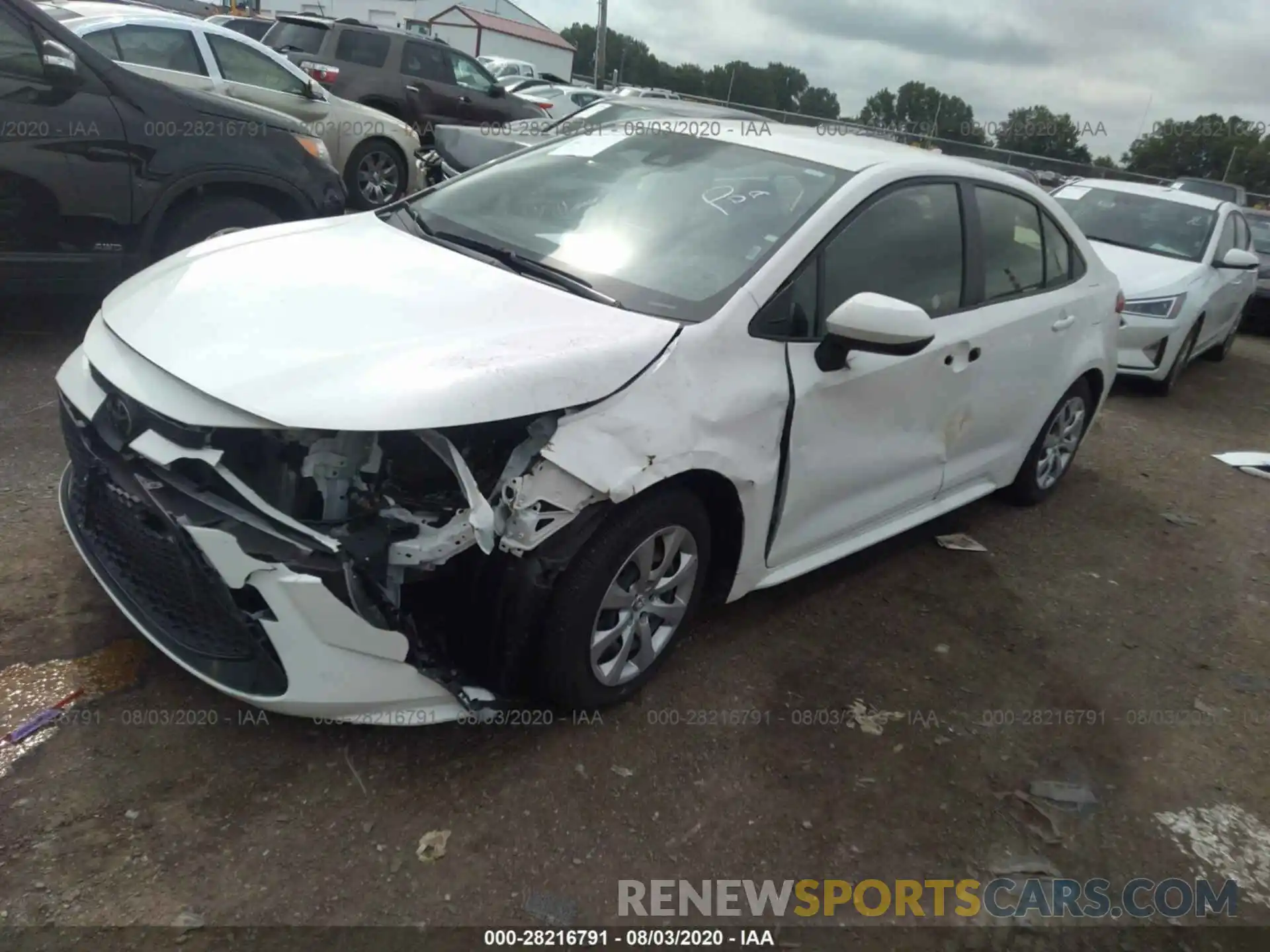 2 Photograph of a damaged car JTDEPRAE8LJ033018 TOYOTA COROLLA 2020