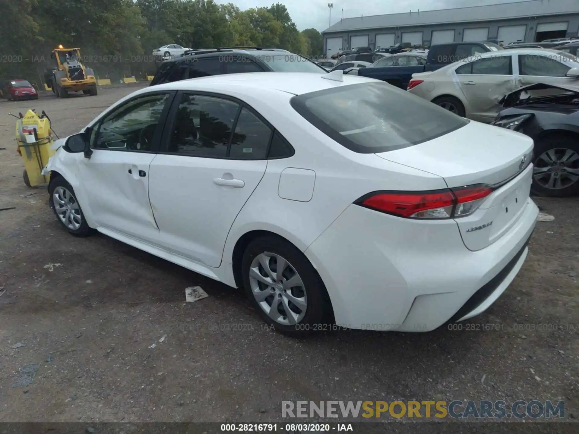 3 Photograph of a damaged car JTDEPRAE8LJ033018 TOYOTA COROLLA 2020