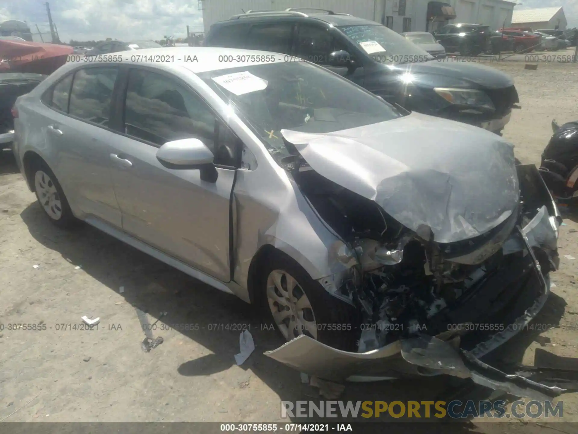 1 Photograph of a damaged car JTDEPRAE8LJ034556 TOYOTA COROLLA 2020