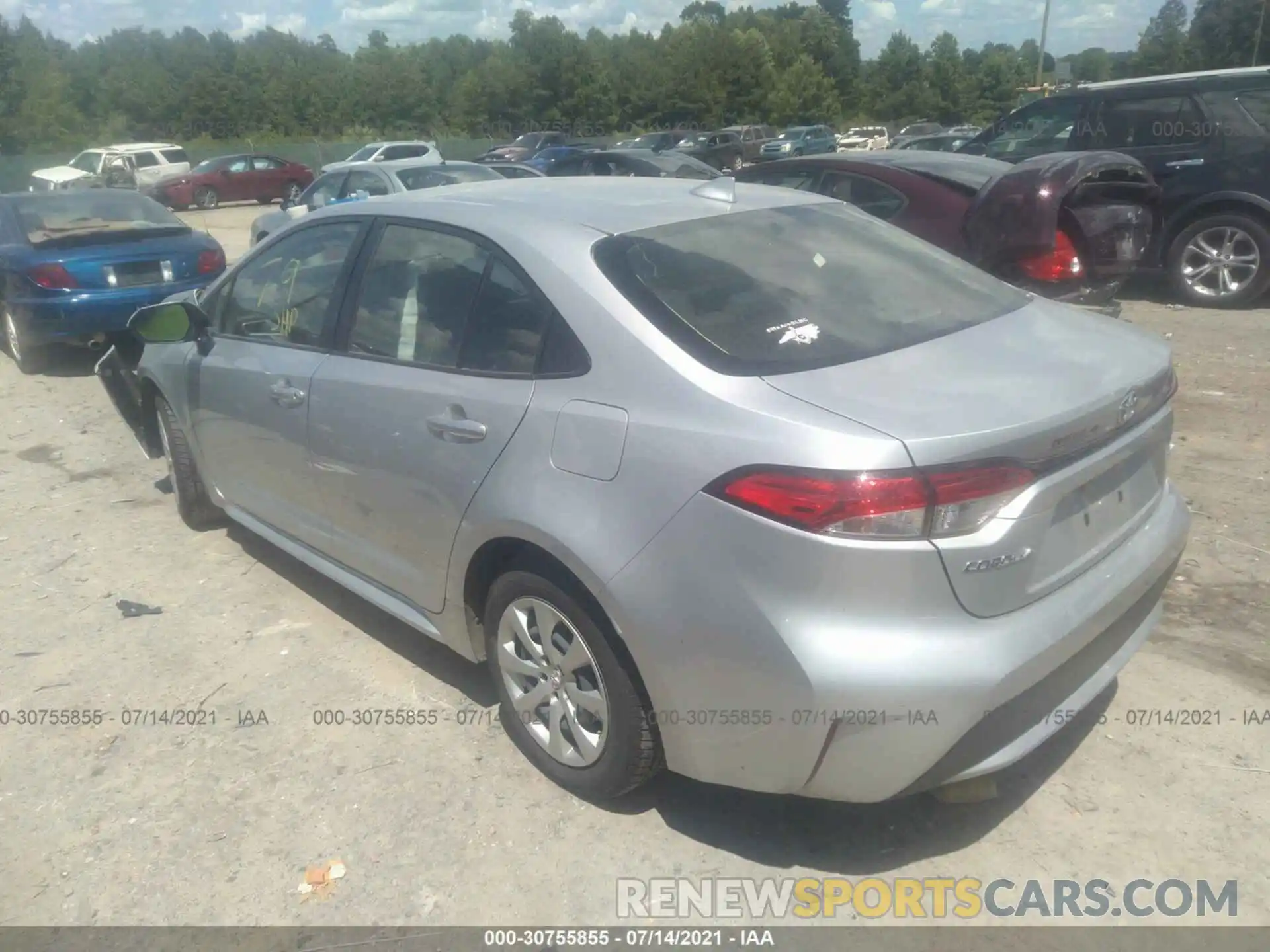 3 Photograph of a damaged car JTDEPRAE8LJ034556 TOYOTA COROLLA 2020