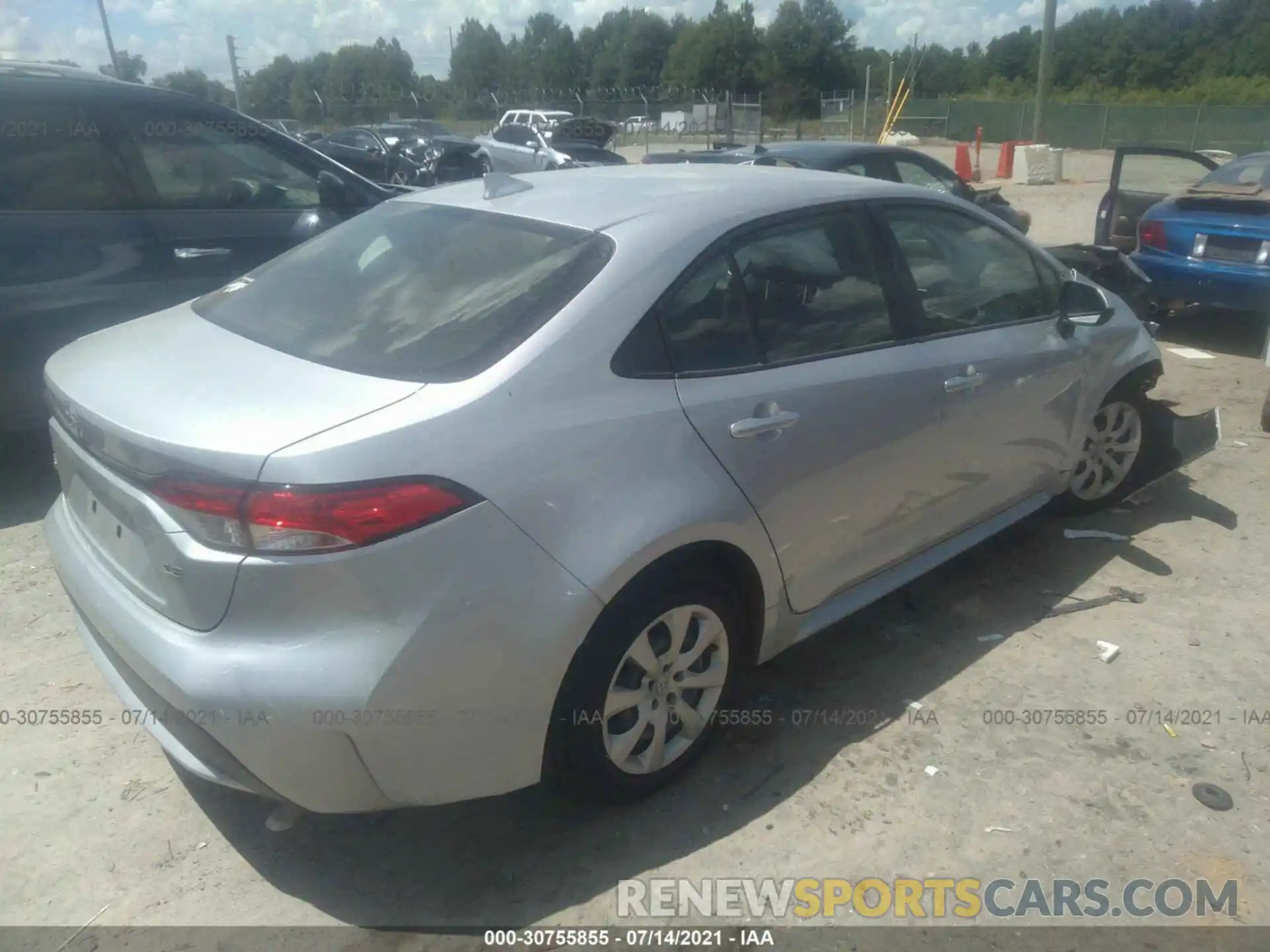 4 Photograph of a damaged car JTDEPRAE8LJ034556 TOYOTA COROLLA 2020