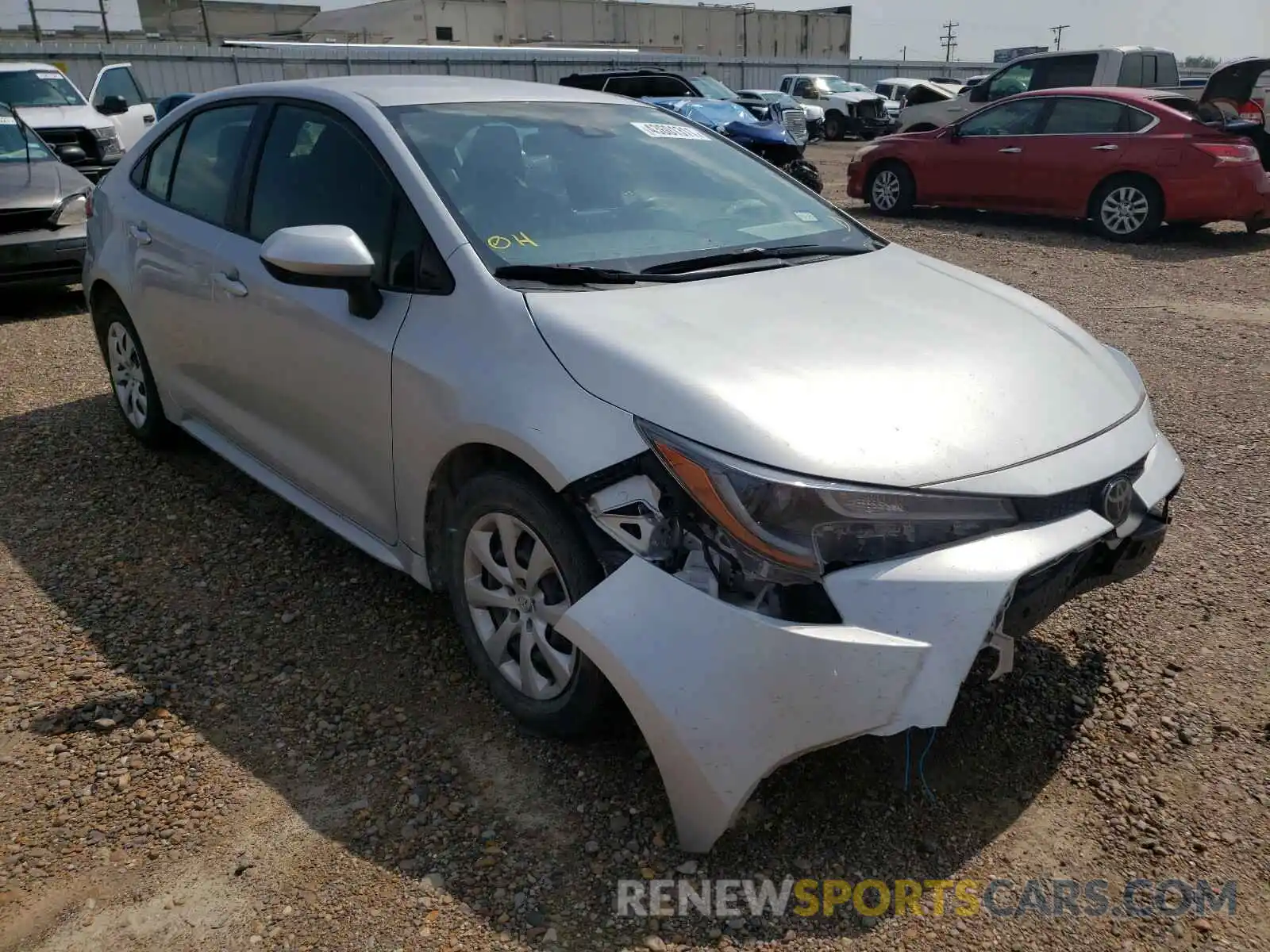 1 Photograph of a damaged car JTDEPRAE8LJ035352 TOYOTA COROLLA 2020