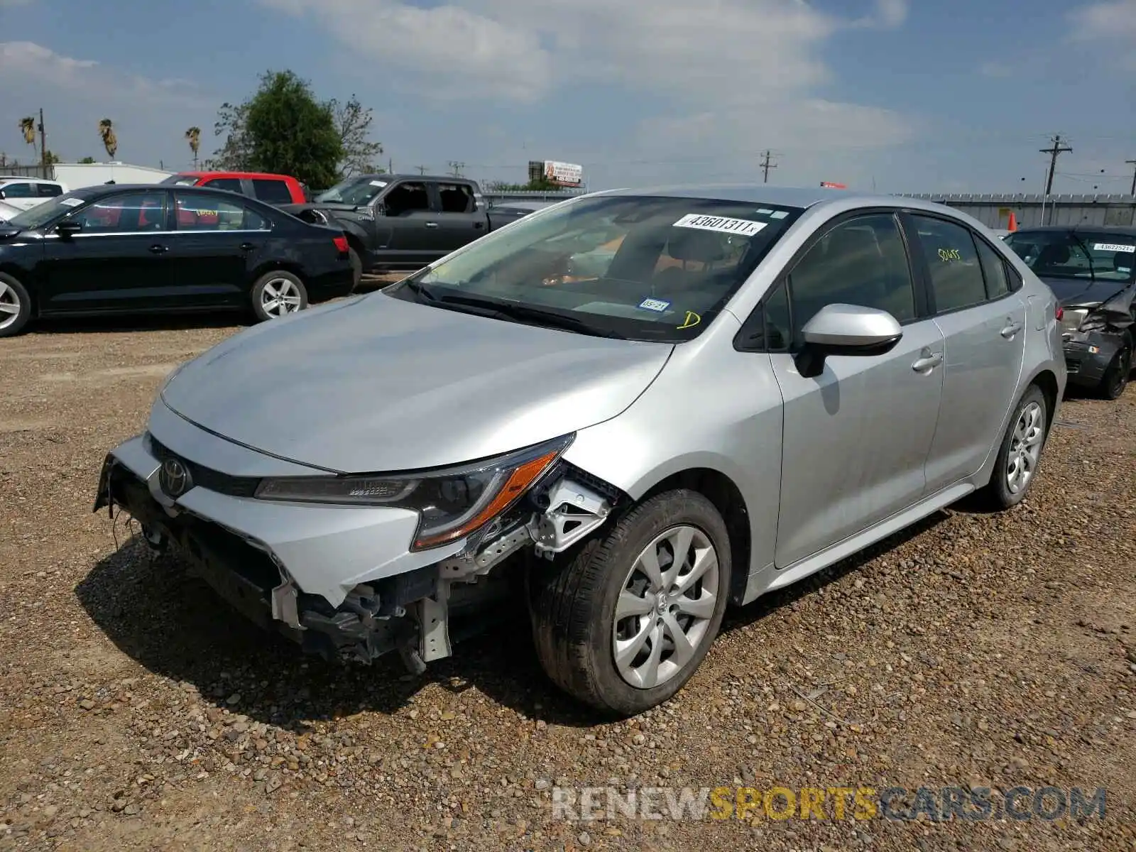 2 Photograph of a damaged car JTDEPRAE8LJ035352 TOYOTA COROLLA 2020