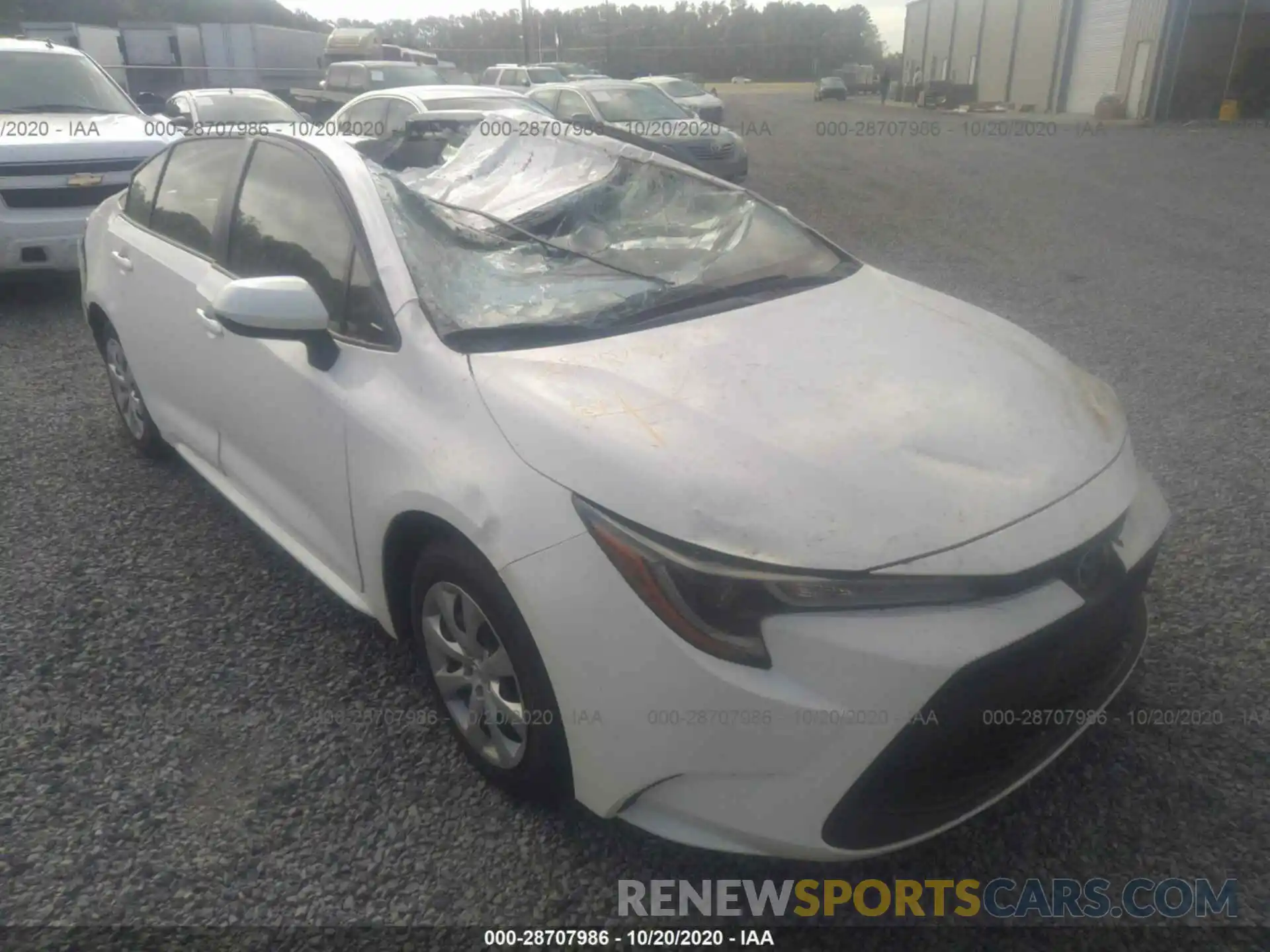 1 Photograph of a damaged car JTDEPRAE8LJ035920 TOYOTA COROLLA 2020