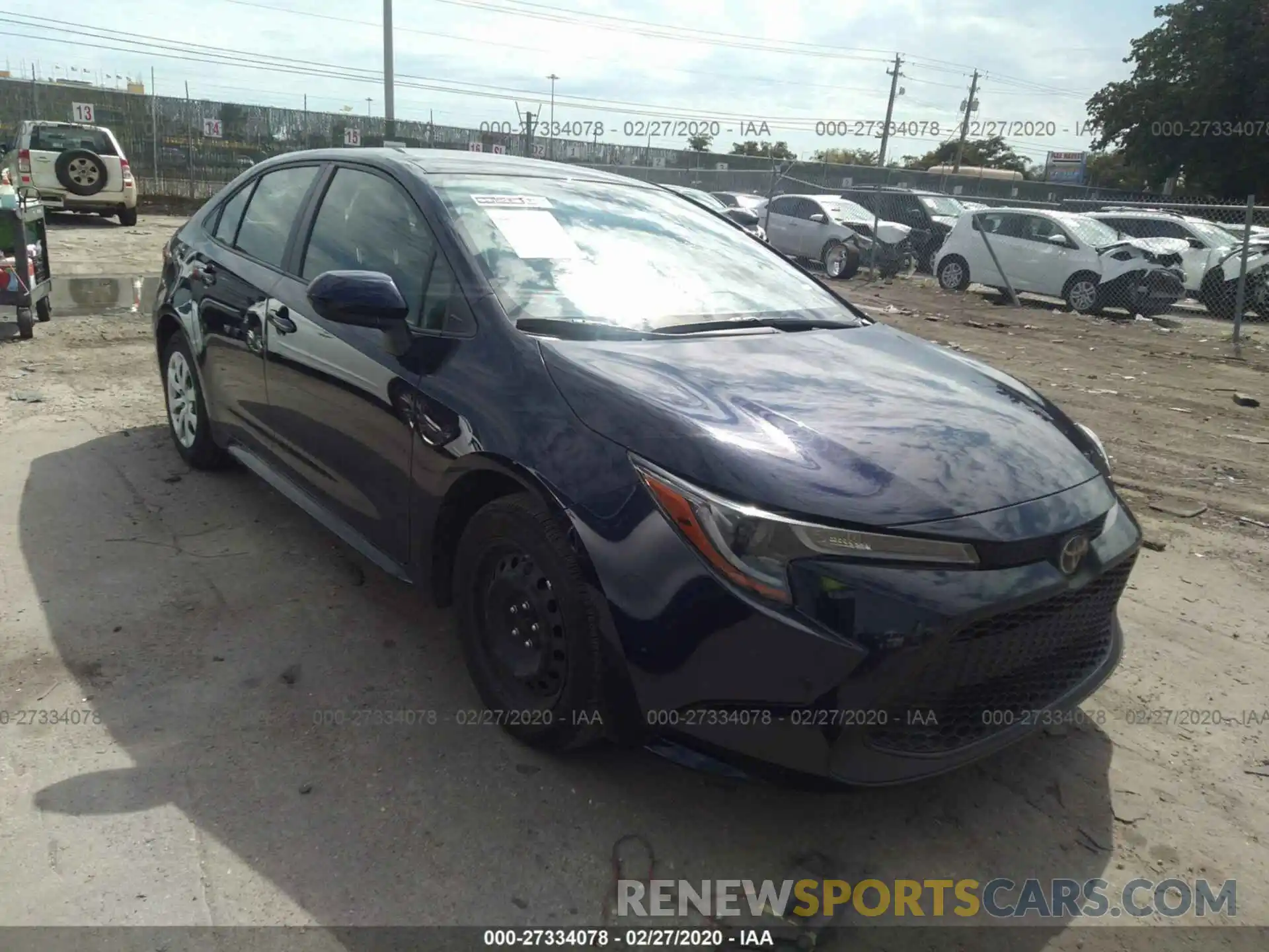 1 Photograph of a damaged car JTDEPRAE8LJ036324 TOYOTA COROLLA 2020