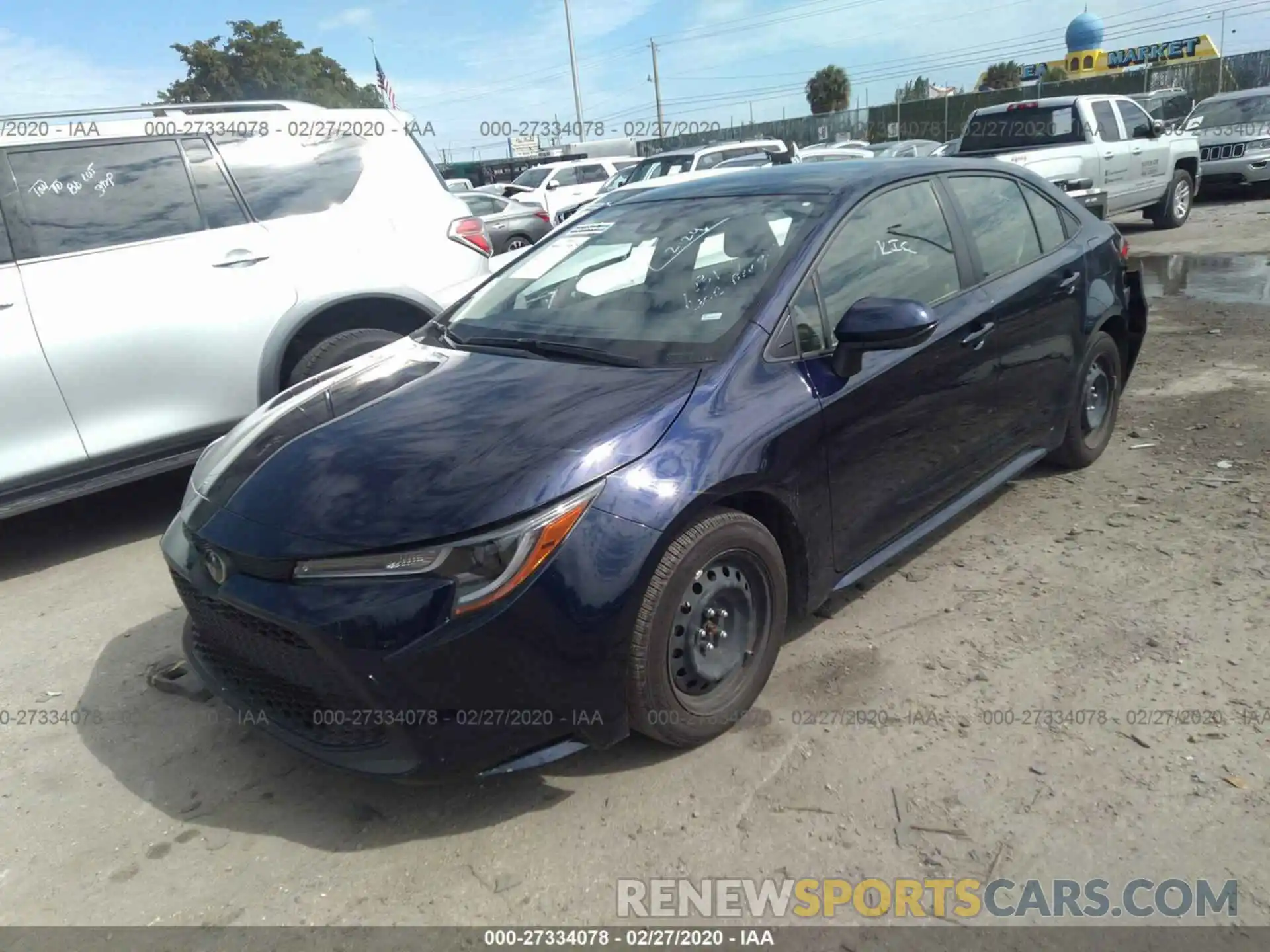 2 Photograph of a damaged car JTDEPRAE8LJ036324 TOYOTA COROLLA 2020