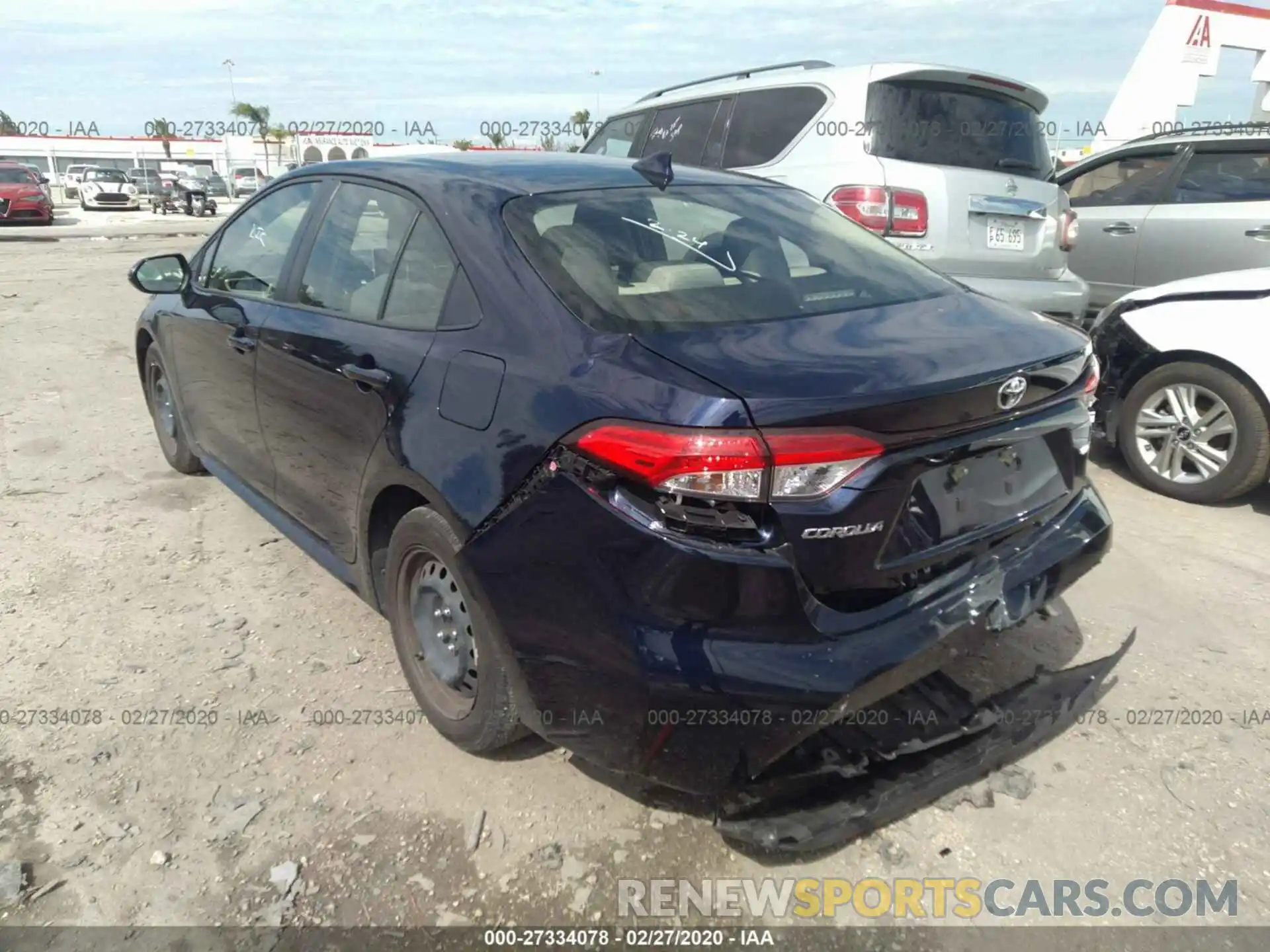 3 Photograph of a damaged car JTDEPRAE8LJ036324 TOYOTA COROLLA 2020