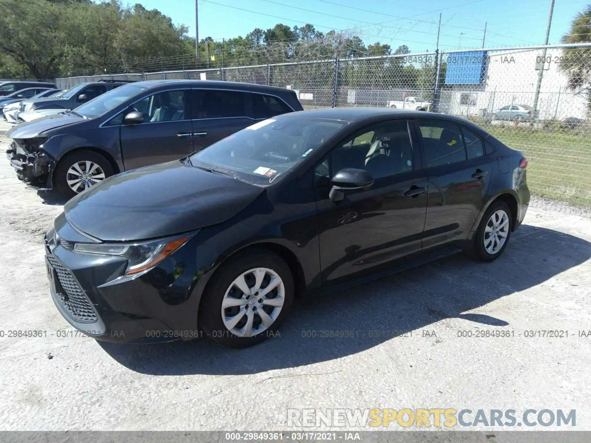 2 Photograph of a damaged car JTDEPRAE8LJ036419 TOYOTA COROLLA 2020