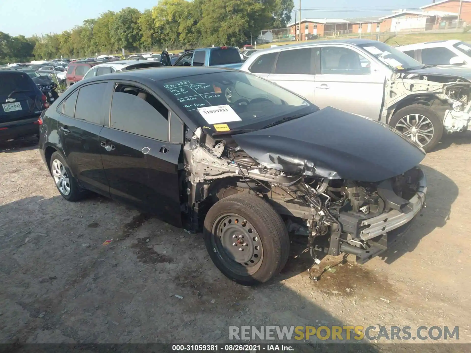 1 Photograph of a damaged car JTDEPRAE8LJ036937 TOYOTA COROLLA 2020