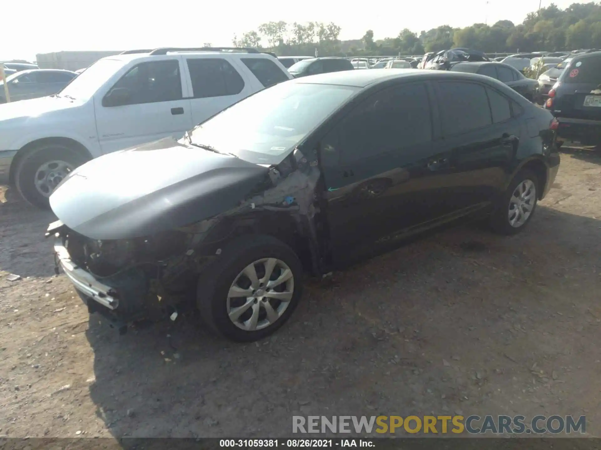 2 Photograph of a damaged car JTDEPRAE8LJ036937 TOYOTA COROLLA 2020