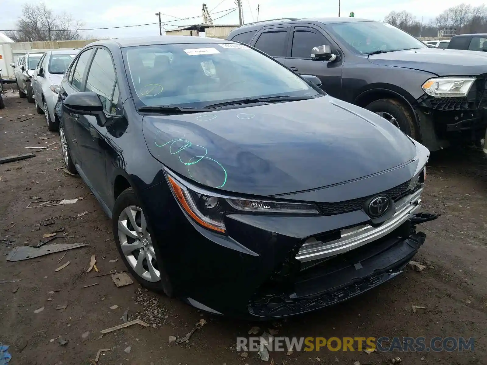 1 Photograph of a damaged car JTDEPRAE8LJ037571 TOYOTA COROLLA 2020