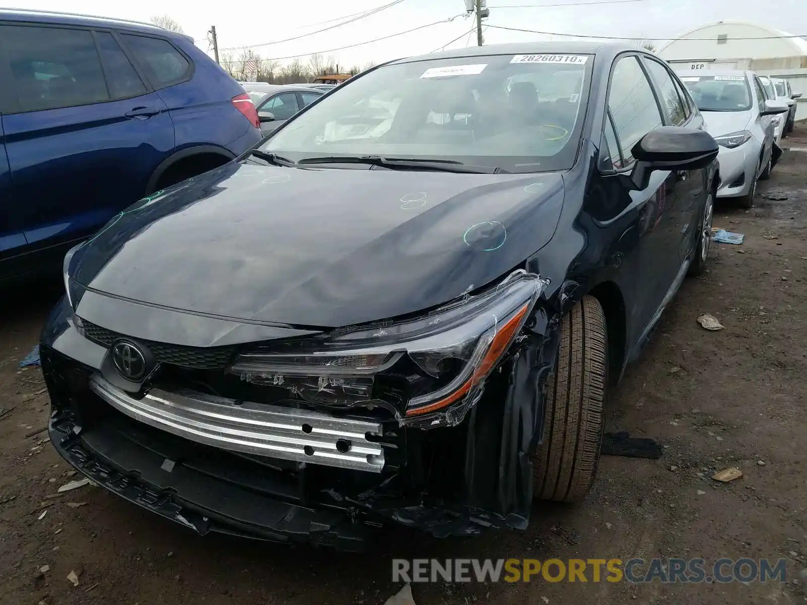 2 Photograph of a damaged car JTDEPRAE8LJ037571 TOYOTA COROLLA 2020