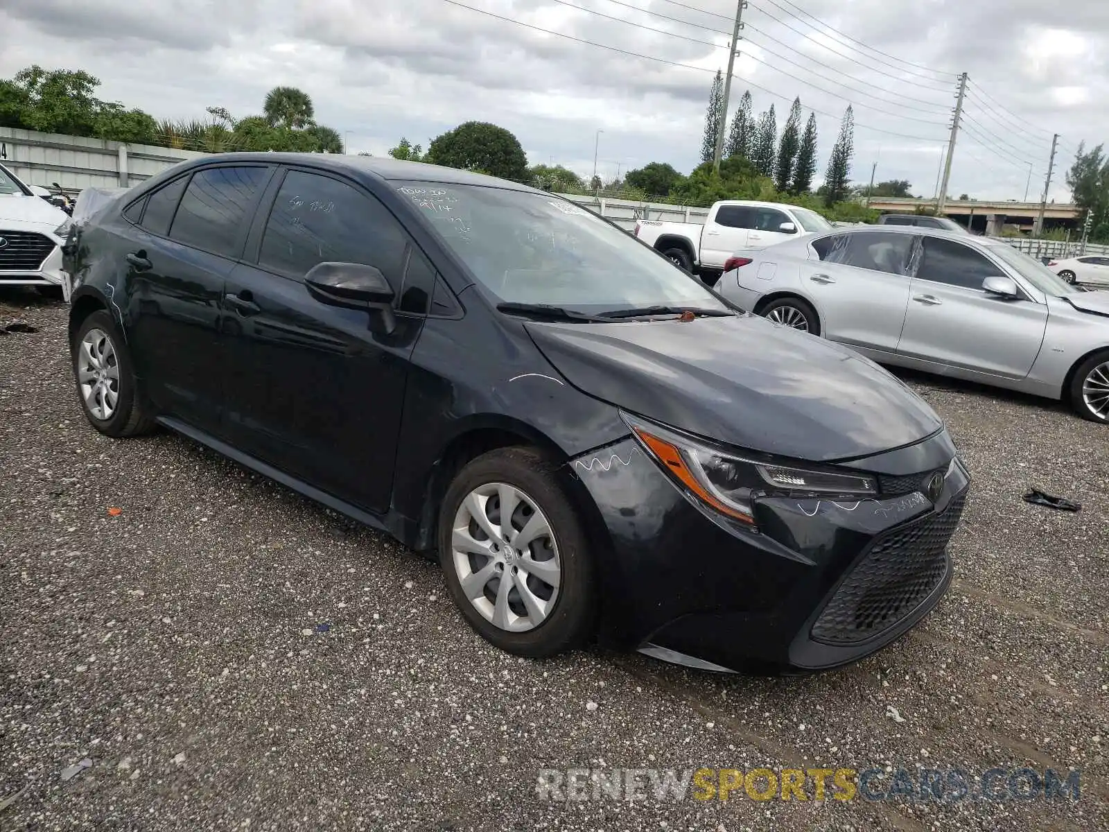 1 Photograph of a damaged car JTDEPRAE8LJ037683 TOYOTA COROLLA 2020