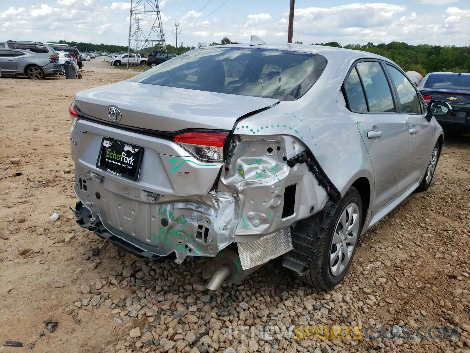 4 Фотография поврежденного автомобиля JTDEPRAE8LJ038266 TOYOTA COROLLA 2020