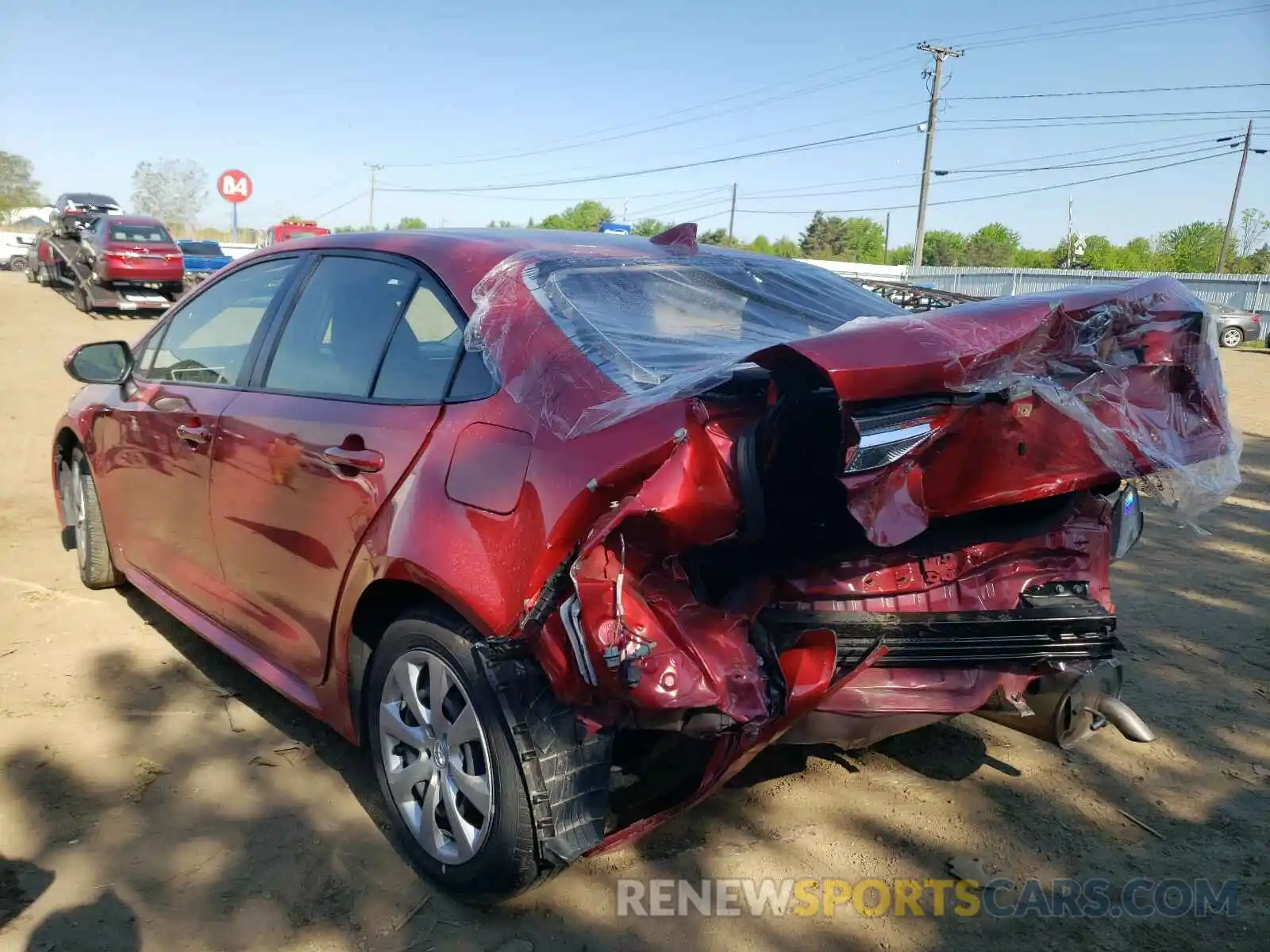 3 Photograph of a damaged car JTDEPRAE8LJ038476 TOYOTA COROLLA 2020