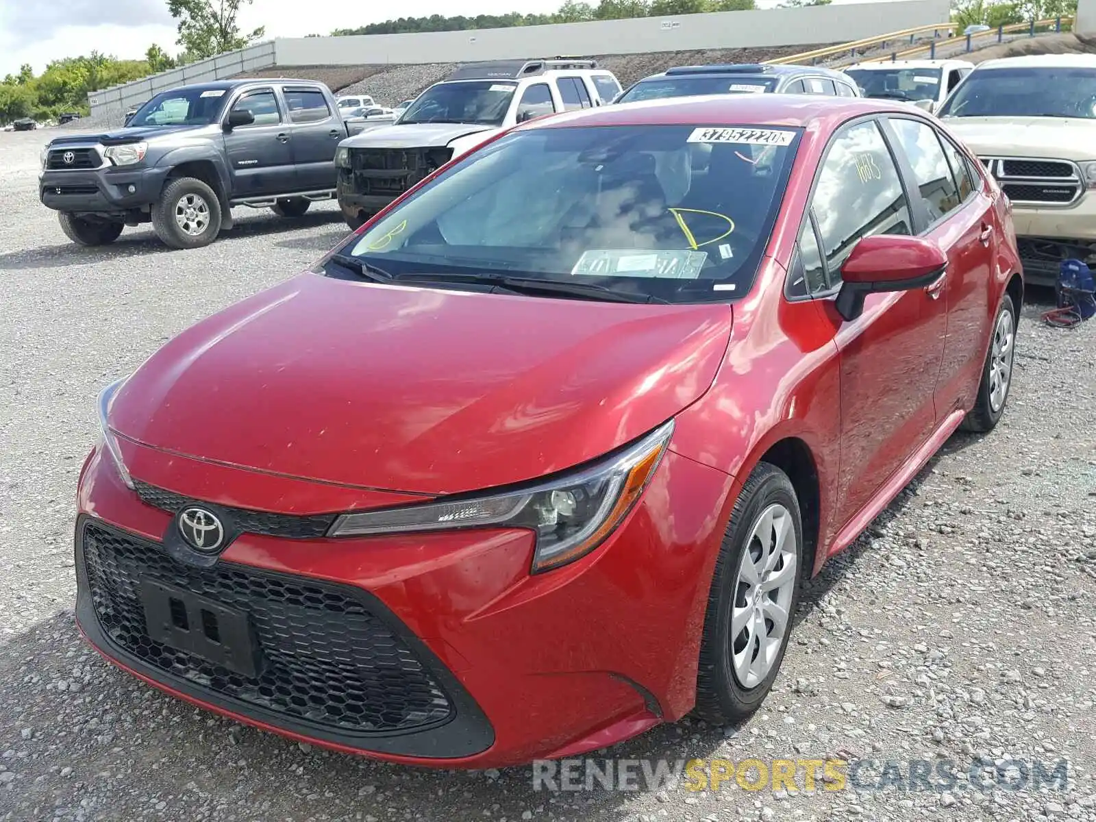 2 Photograph of a damaged car JTDEPRAE8LJ039126 TOYOTA COROLLA 2020