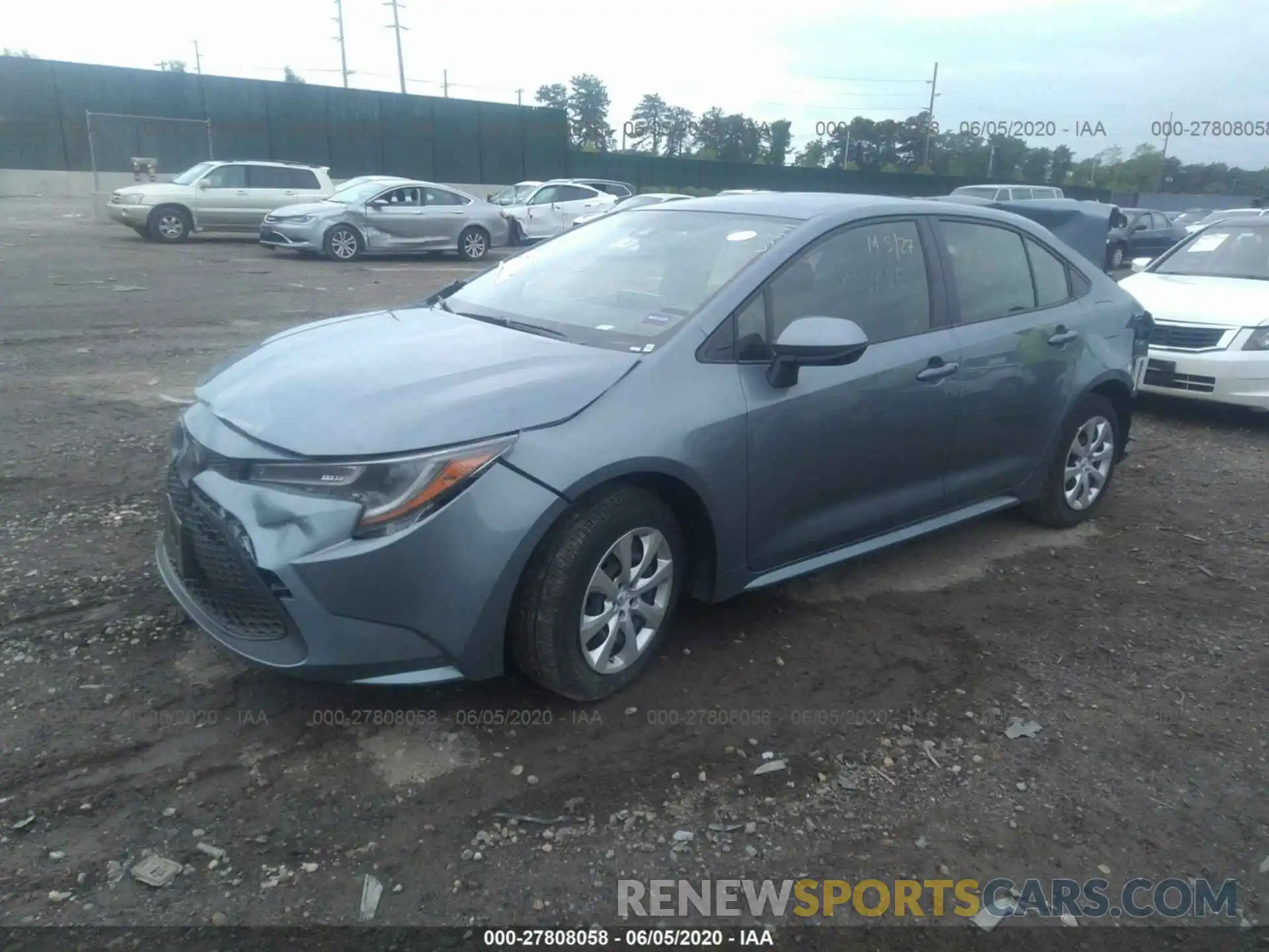 2 Photograph of a damaged car JTDEPRAE8LJ039191 TOYOTA COROLLA 2020