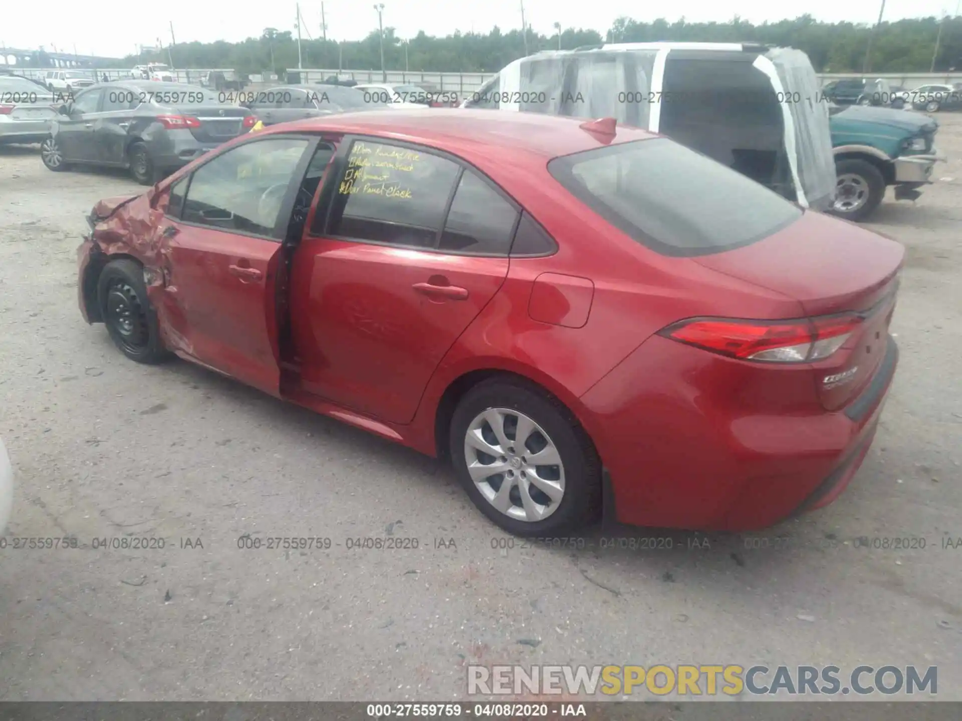 3 Photograph of a damaged car JTDEPRAE8LJ039563 TOYOTA COROLLA 2020