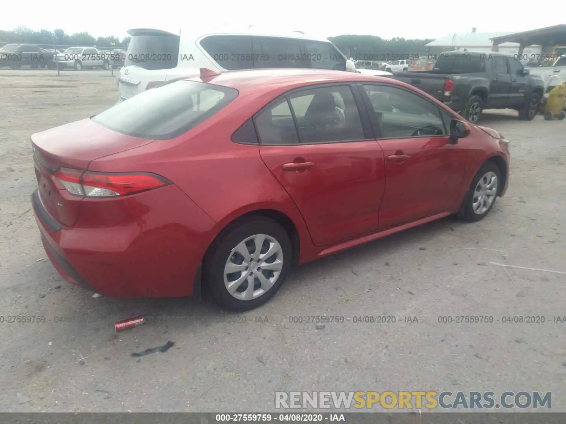 4 Photograph of a damaged car JTDEPRAE8LJ039563 TOYOTA COROLLA 2020