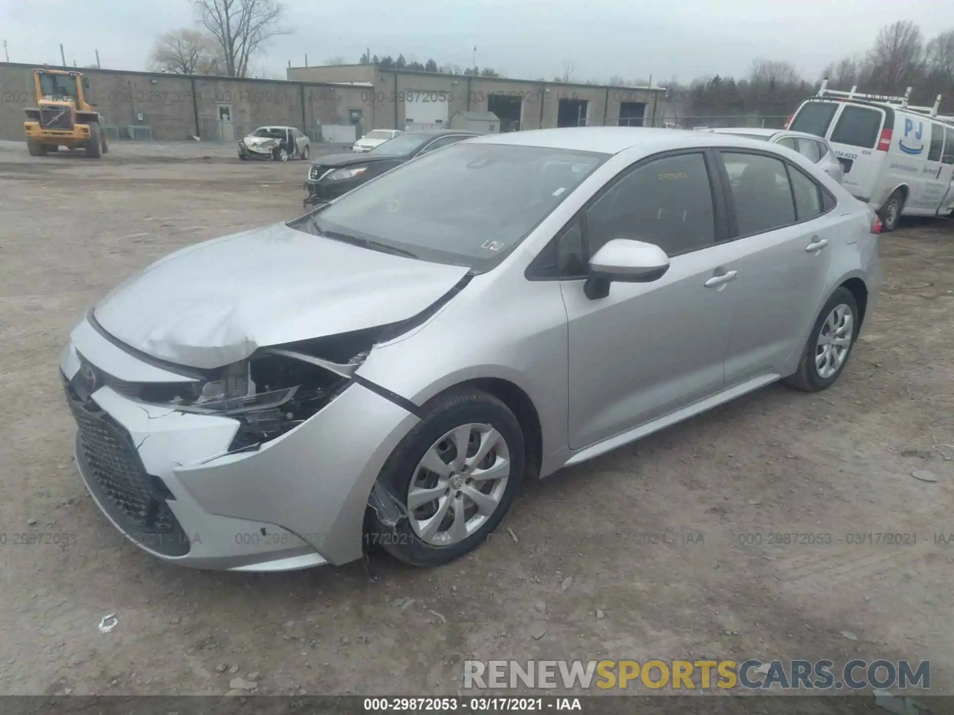 2 Photograph of a damaged car JTDEPRAE8LJ040132 TOYOTA COROLLA 2020