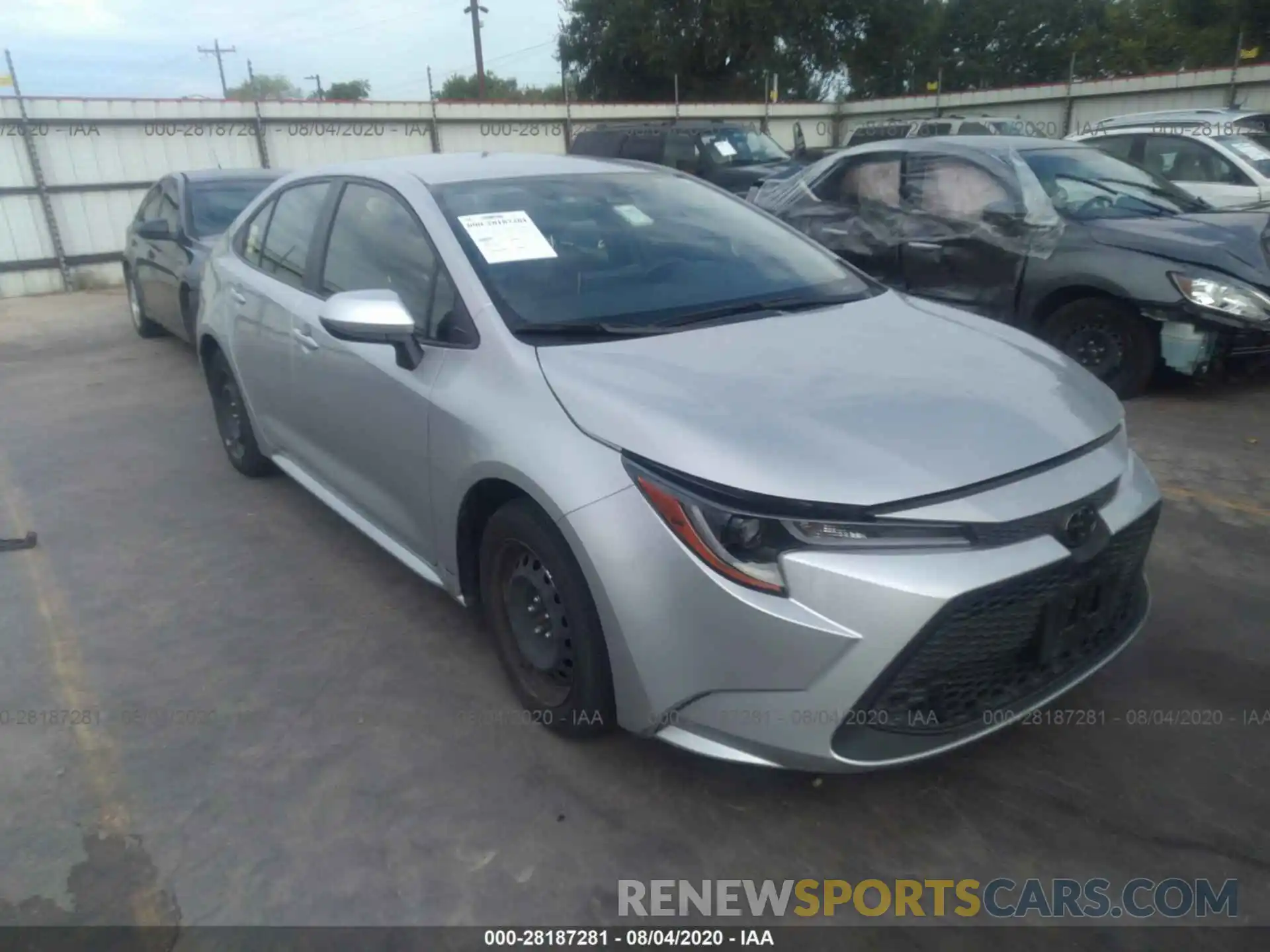 1 Photograph of a damaged car JTDEPRAE8LJ040325 TOYOTA COROLLA 2020