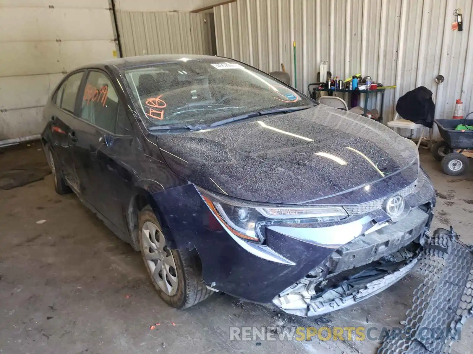 1 Photograph of a damaged car JTDEPRAE8LJ040339 TOYOTA COROLLA 2020