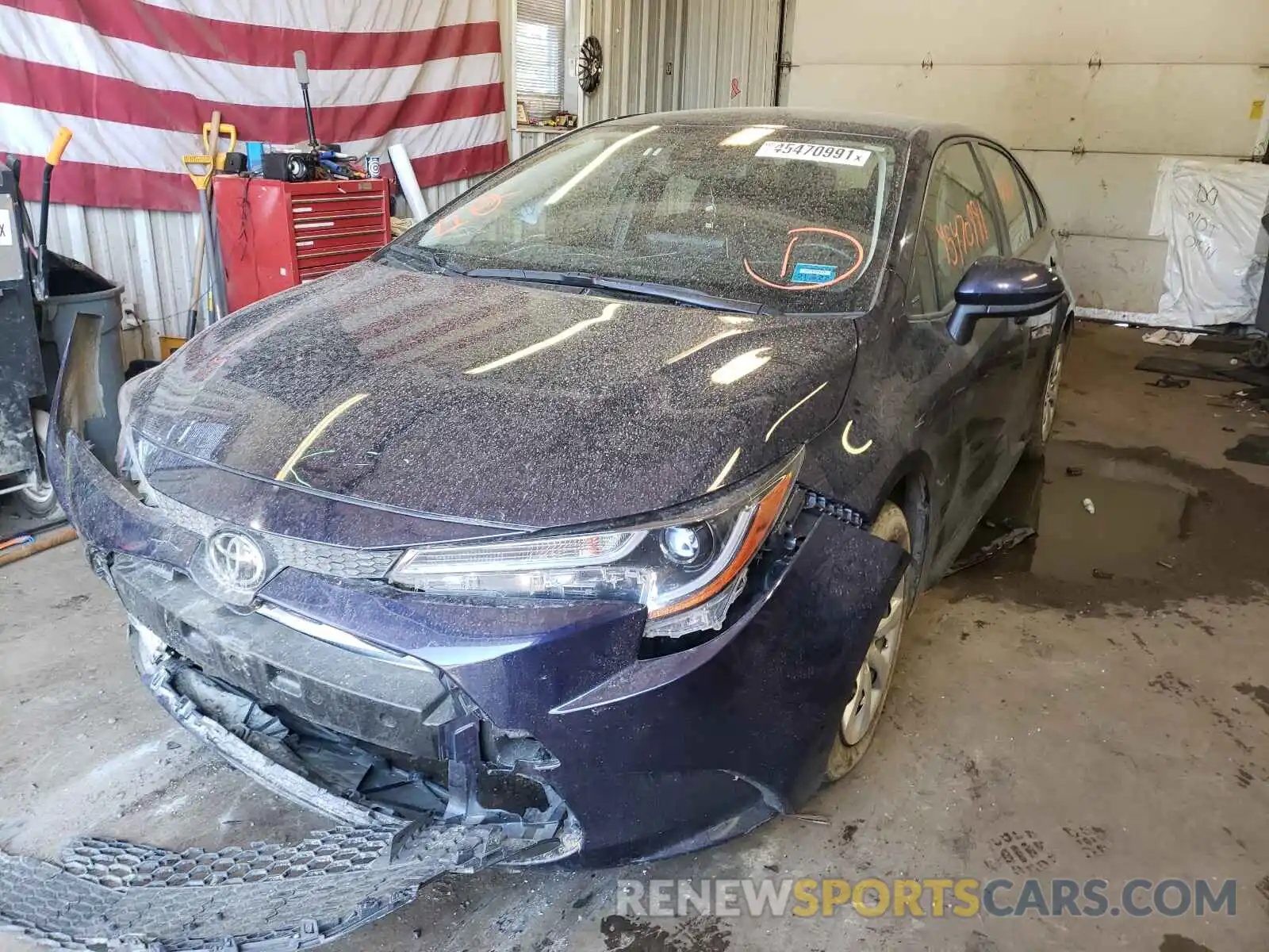 2 Photograph of a damaged car JTDEPRAE8LJ040339 TOYOTA COROLLA 2020