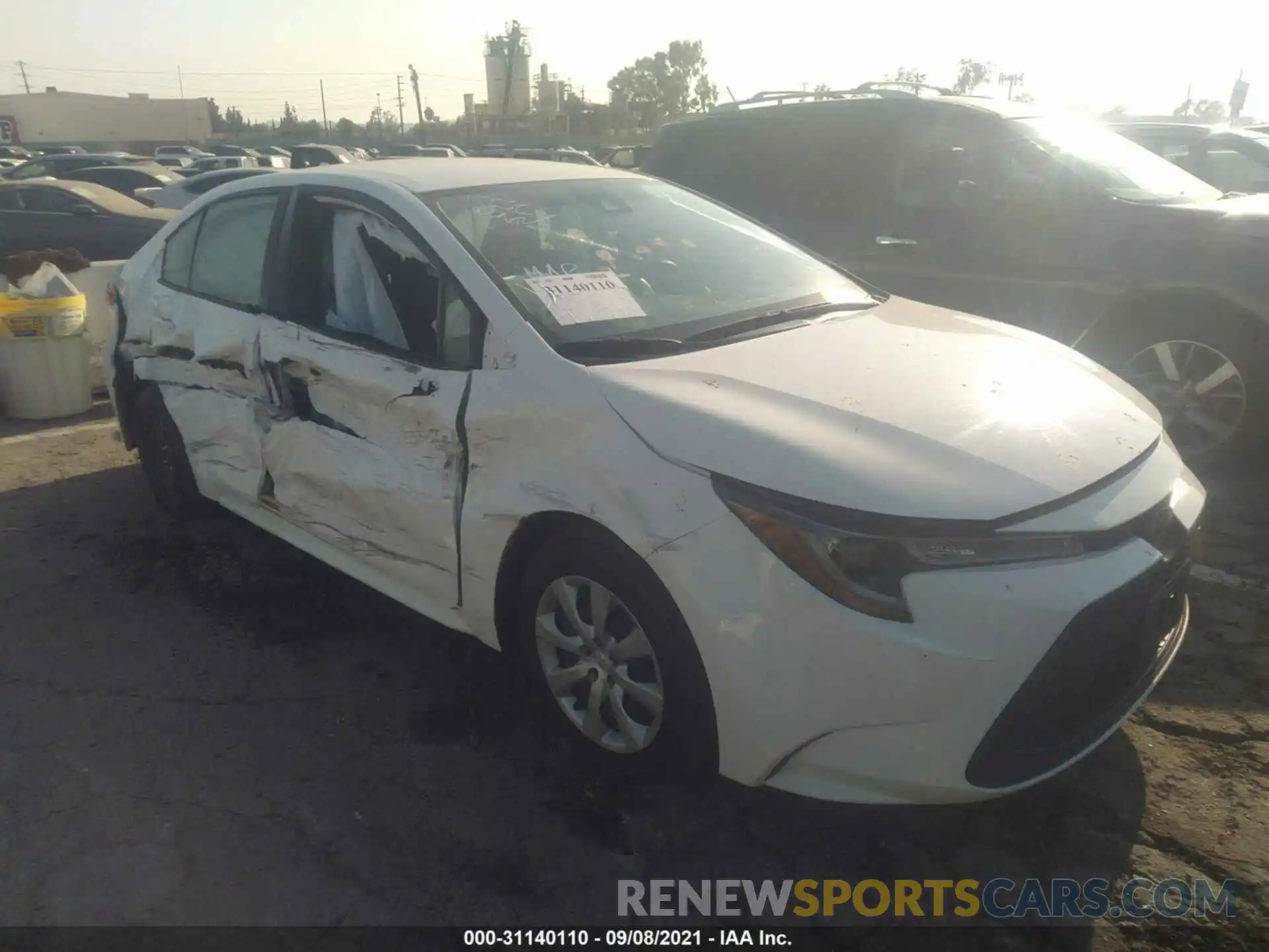 1 Photograph of a damaged car JTDEPRAE8LJ040390 TOYOTA COROLLA 2020