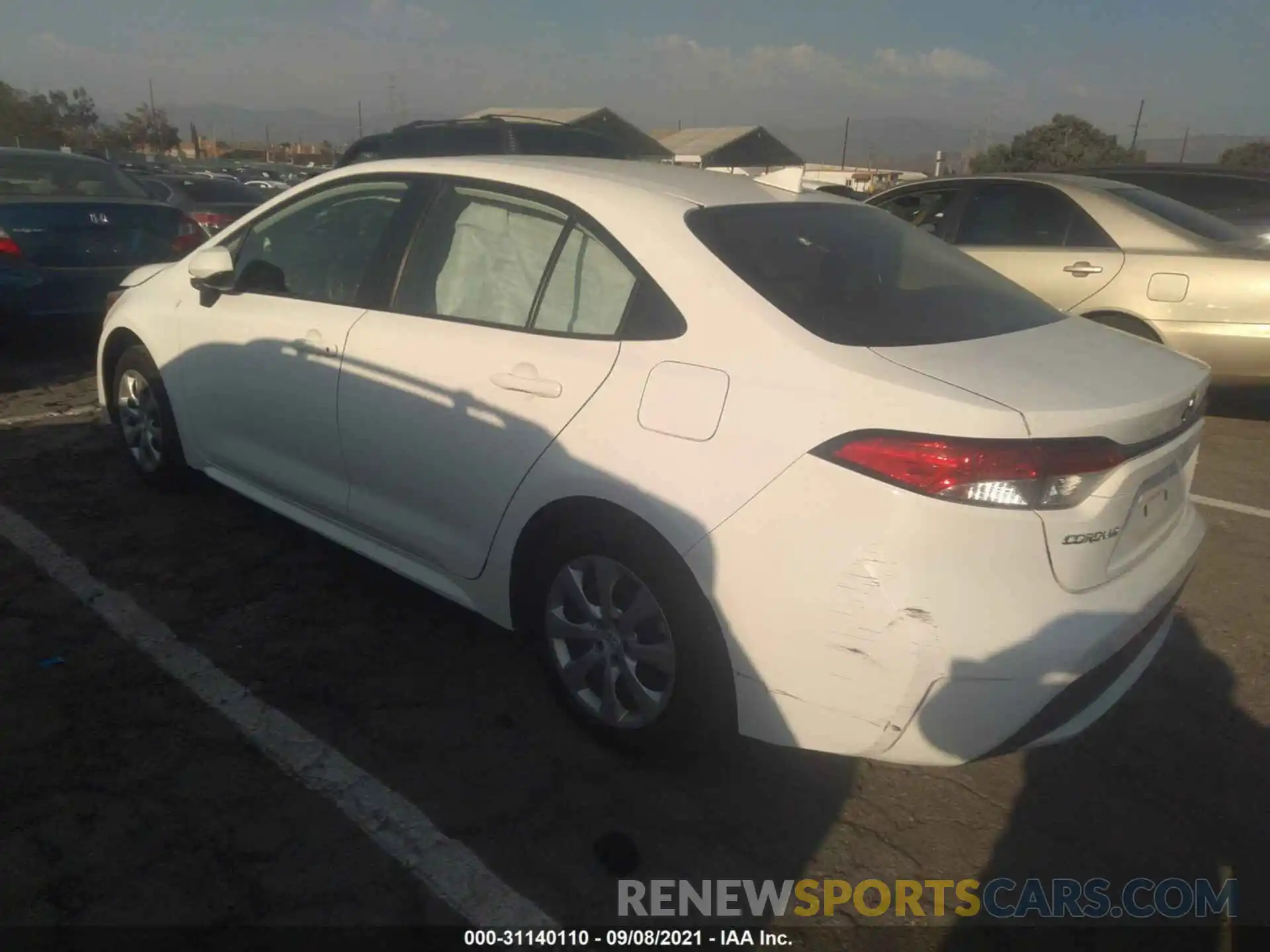 3 Photograph of a damaged car JTDEPRAE8LJ040390 TOYOTA COROLLA 2020