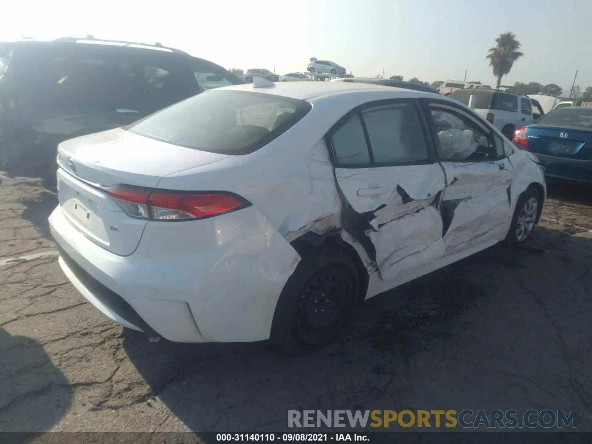 4 Photograph of a damaged car JTDEPRAE8LJ040390 TOYOTA COROLLA 2020