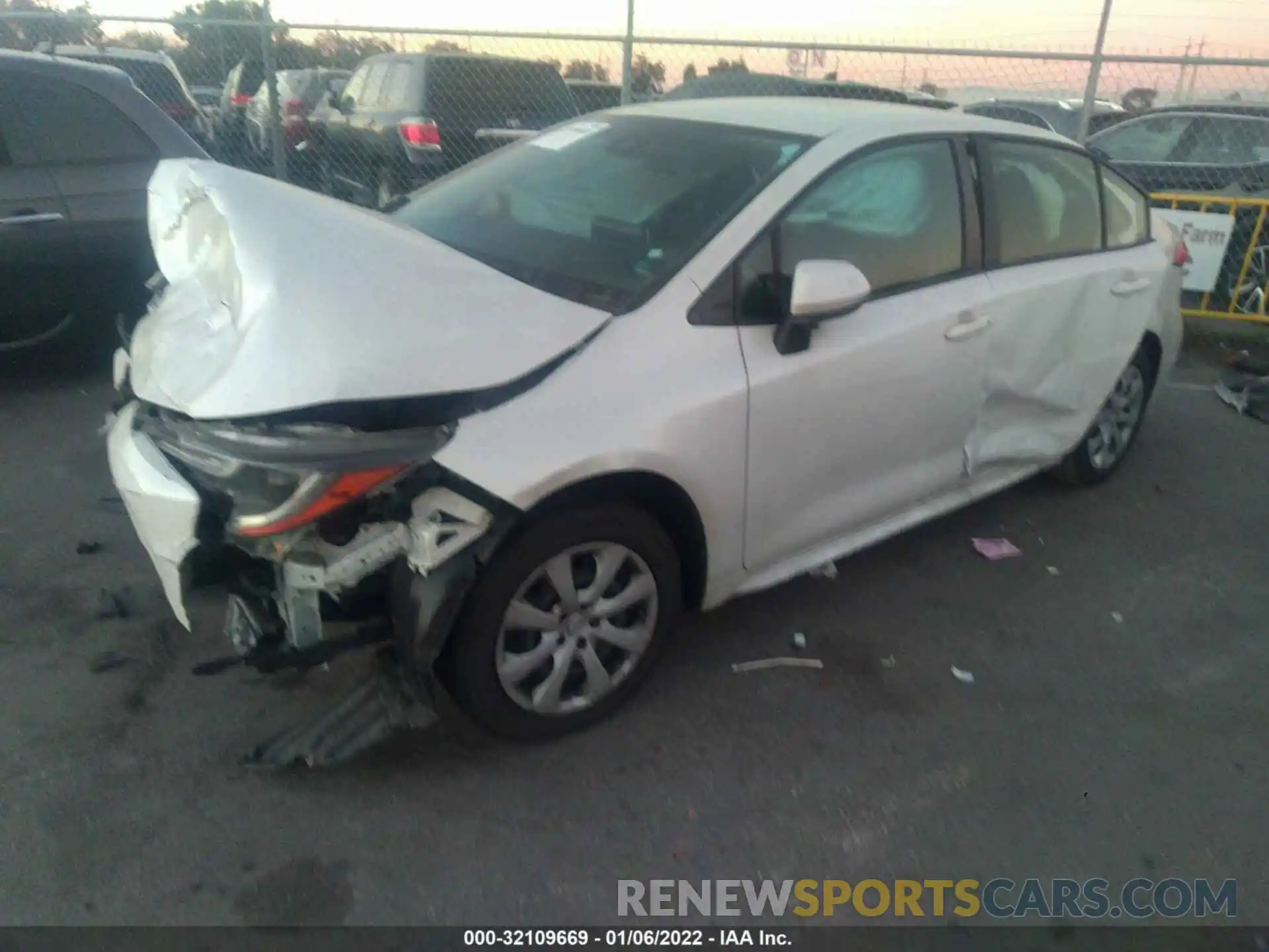 2 Photograph of a damaged car JTDEPRAE8LJ040700 TOYOTA COROLLA 2020