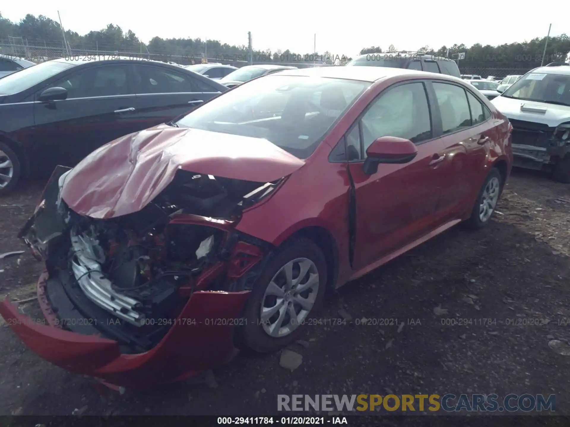 2 Photograph of a damaged car JTDEPRAE8LJ040972 TOYOTA COROLLA 2020