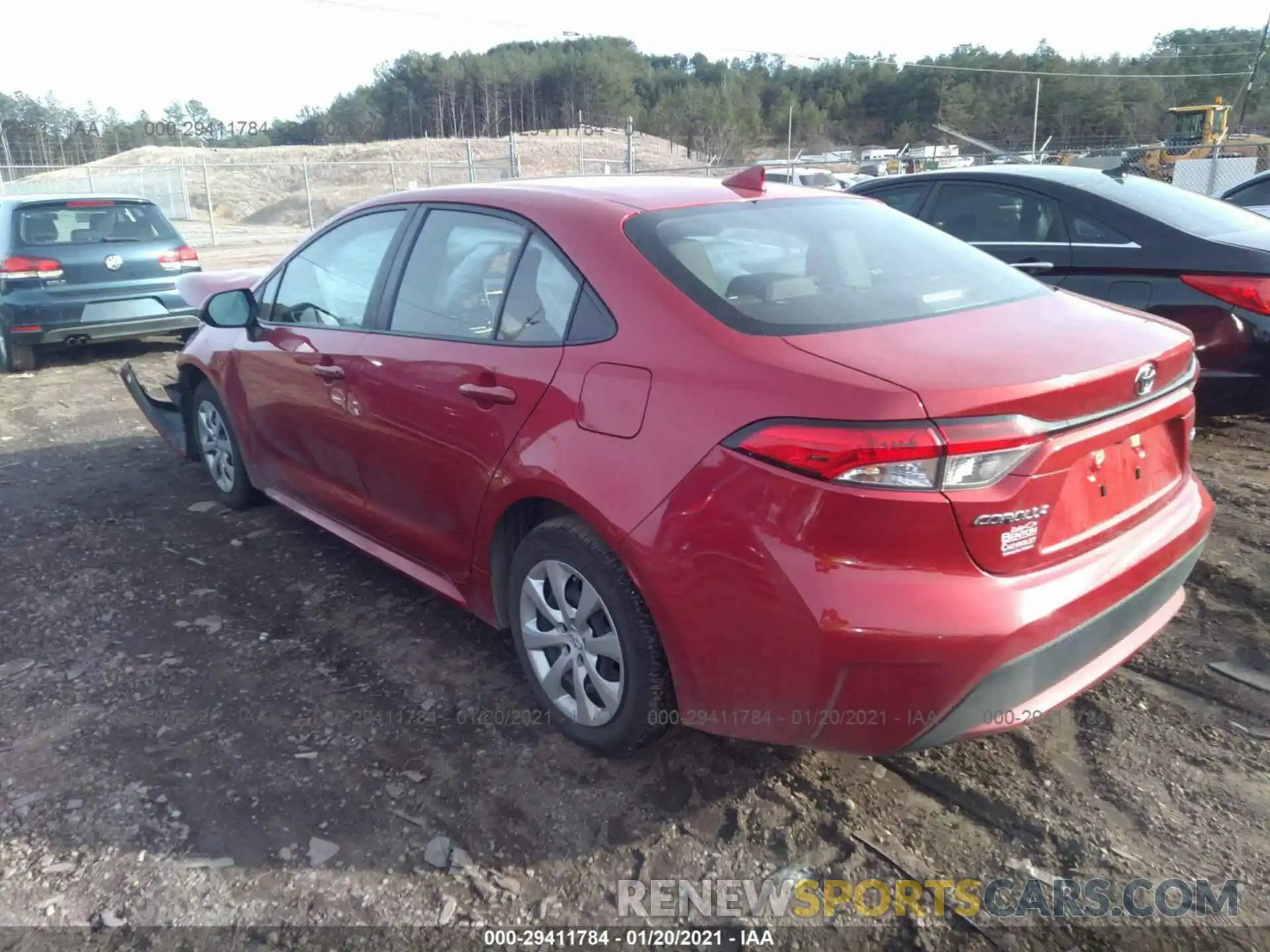 3 Photograph of a damaged car JTDEPRAE8LJ040972 TOYOTA COROLLA 2020