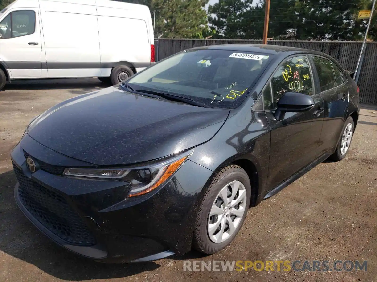 2 Photograph of a damaged car JTDEPRAE8LJ041961 TOYOTA COROLLA 2020