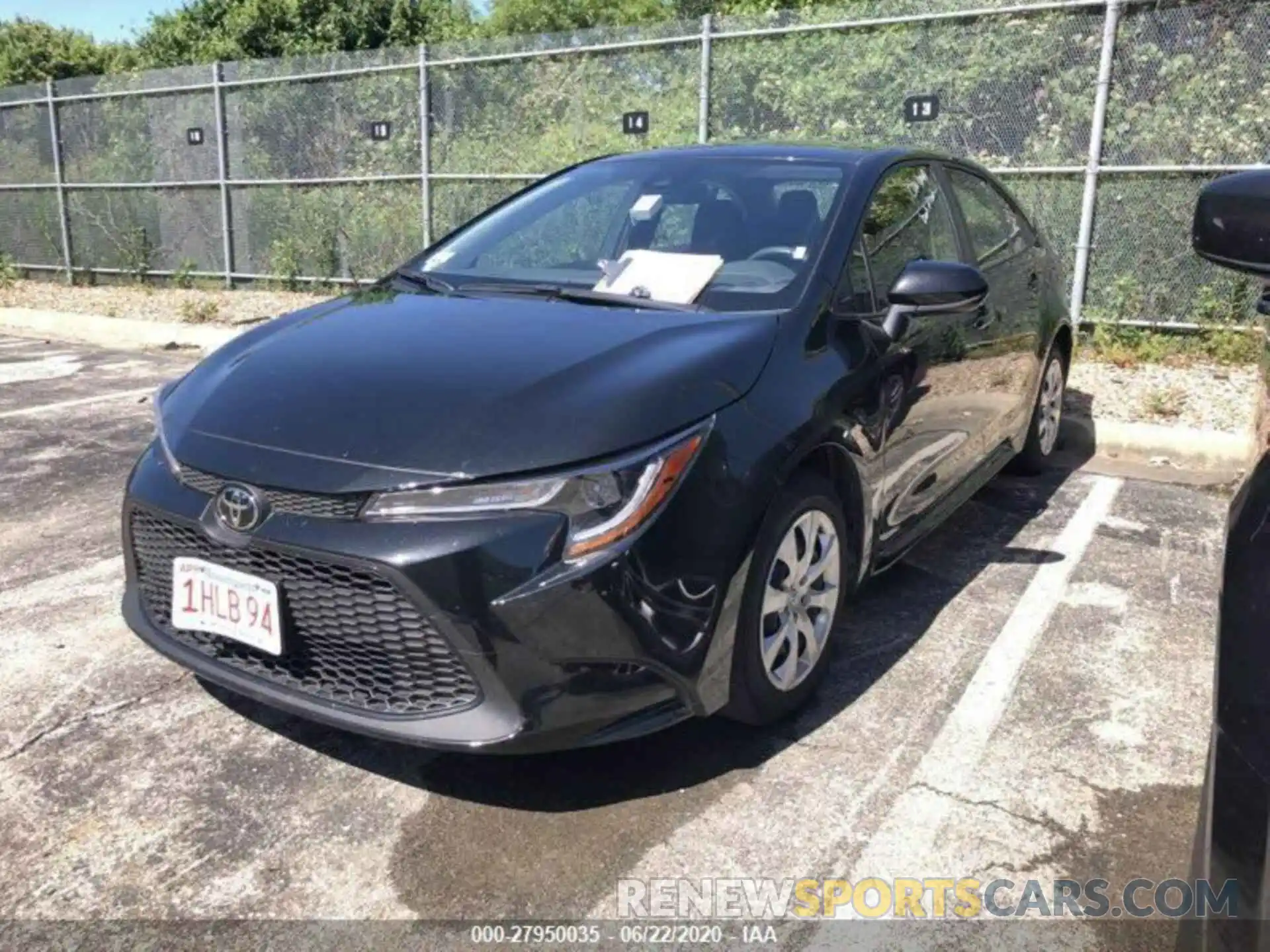 1 Photograph of a damaged car JTDEPRAE8LJ042527 TOYOTA COROLLA 2020