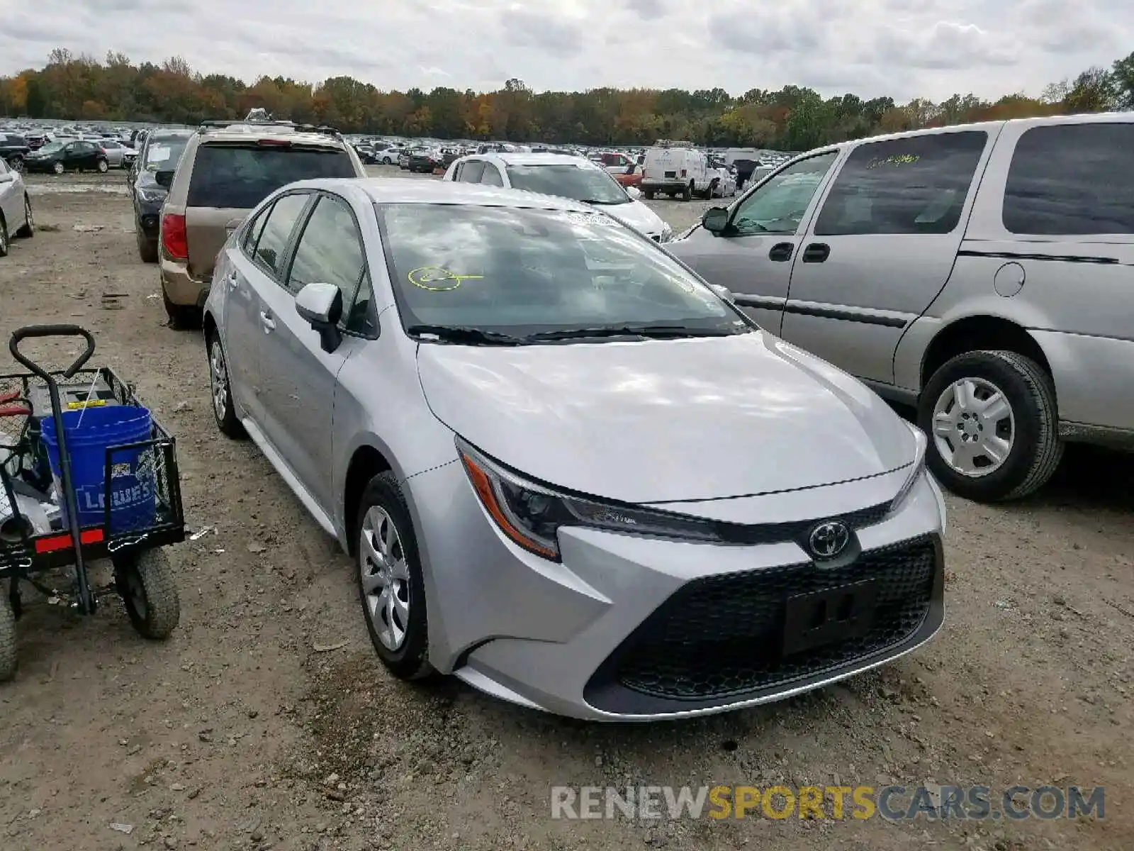 1 Photograph of a damaged car JTDEPRAE8LJ043449 TOYOTA COROLLA 2020