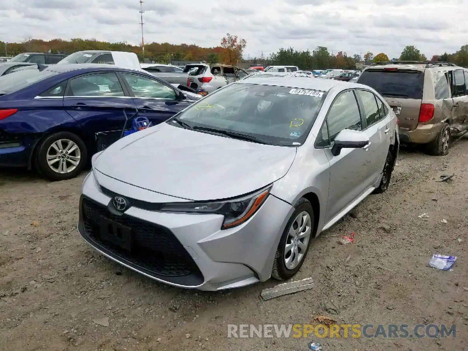 2 Photograph of a damaged car JTDEPRAE8LJ043449 TOYOTA COROLLA 2020