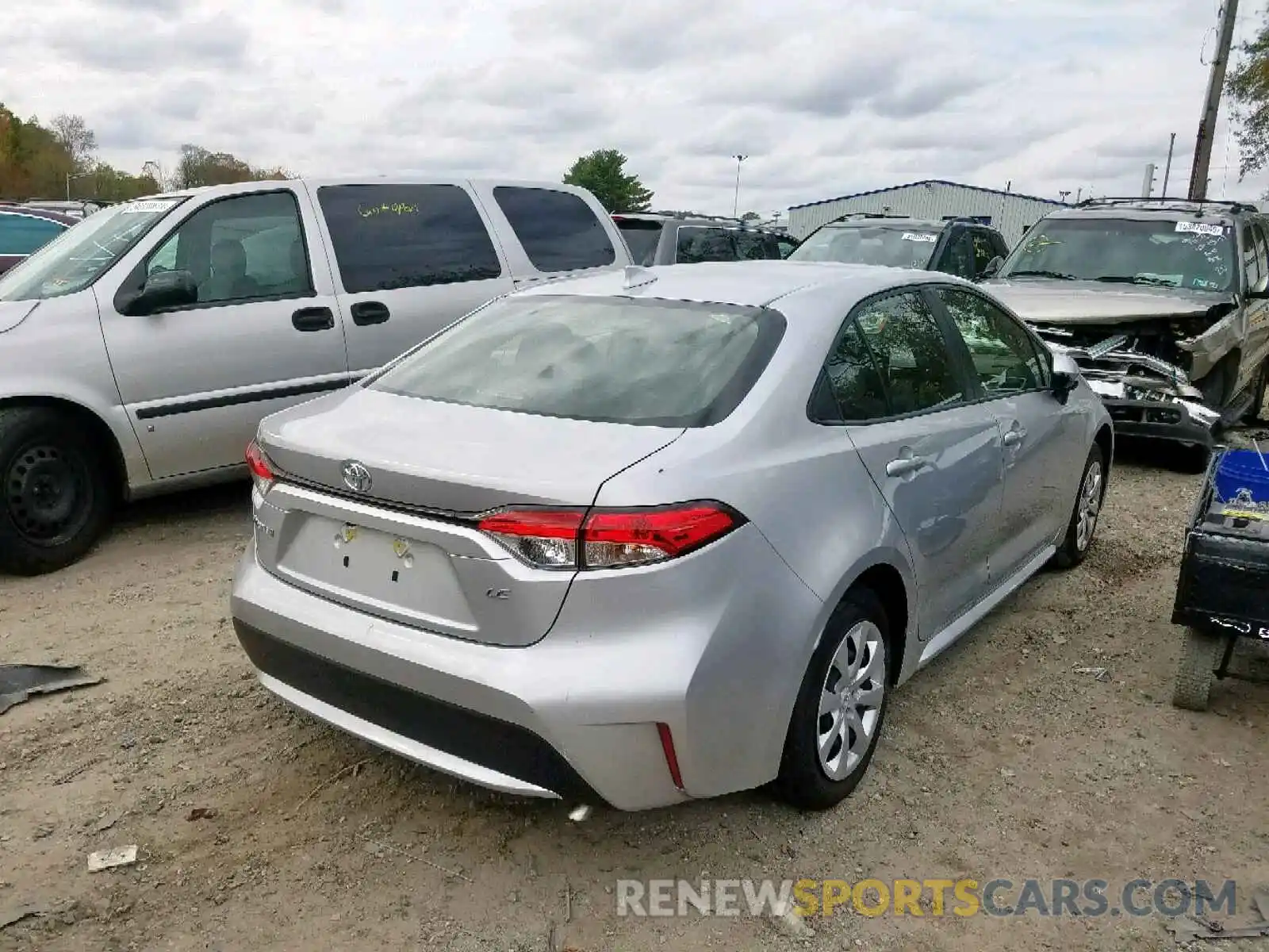 4 Photograph of a damaged car JTDEPRAE8LJ043449 TOYOTA COROLLA 2020