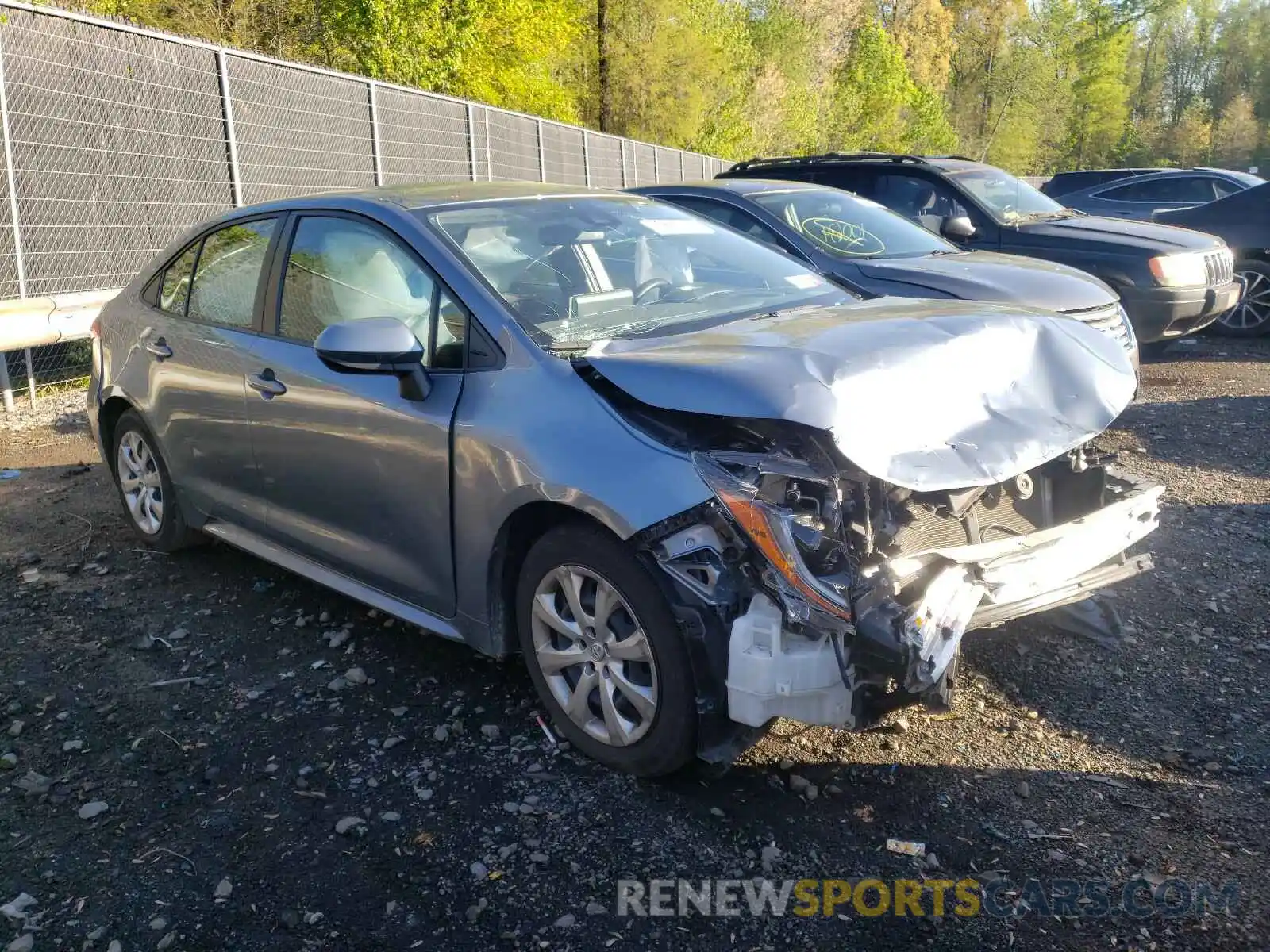 1 Photograph of a damaged car JTDEPRAE8LJ043824 TOYOTA COROLLA 2020