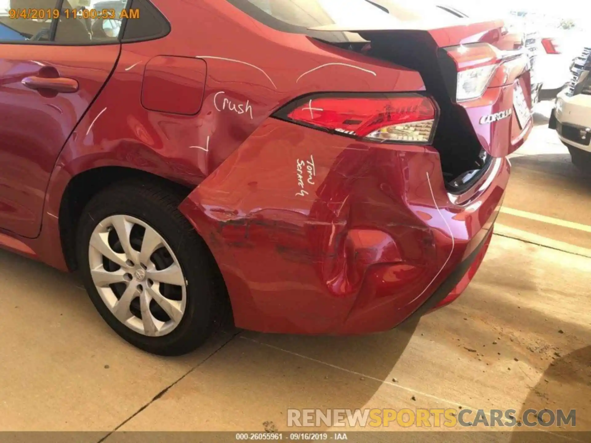 12 Photograph of a damaged car JTDEPRAE8LJ044035 TOYOTA COROLLA 2020